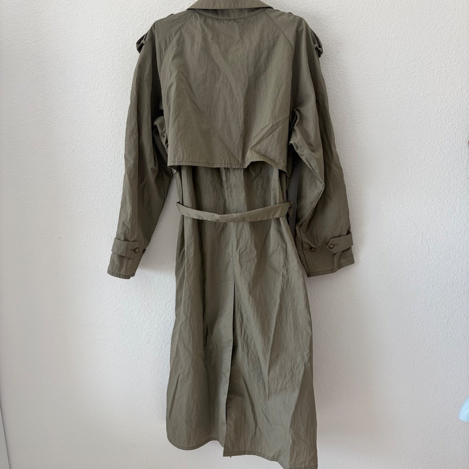 Vintage Banana Republic Mill Valley California Trench Coat LG 80s Hong Kong Mens - Thumbnail 4