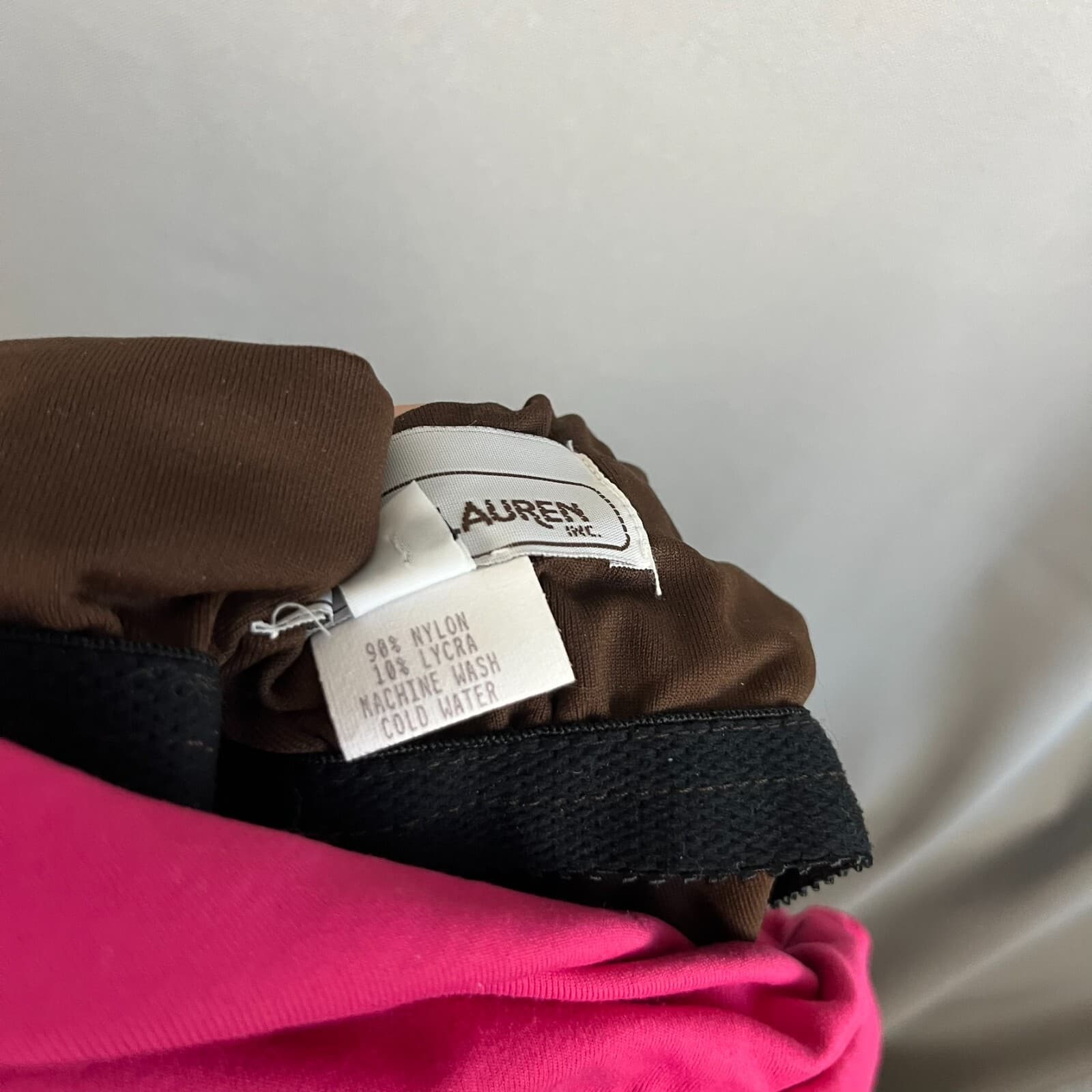 Lot Of 2 Elliot Lauren Natter Top Womens XS Brown Pink Stretch Nylon Halter Neck - Thumbnail 9