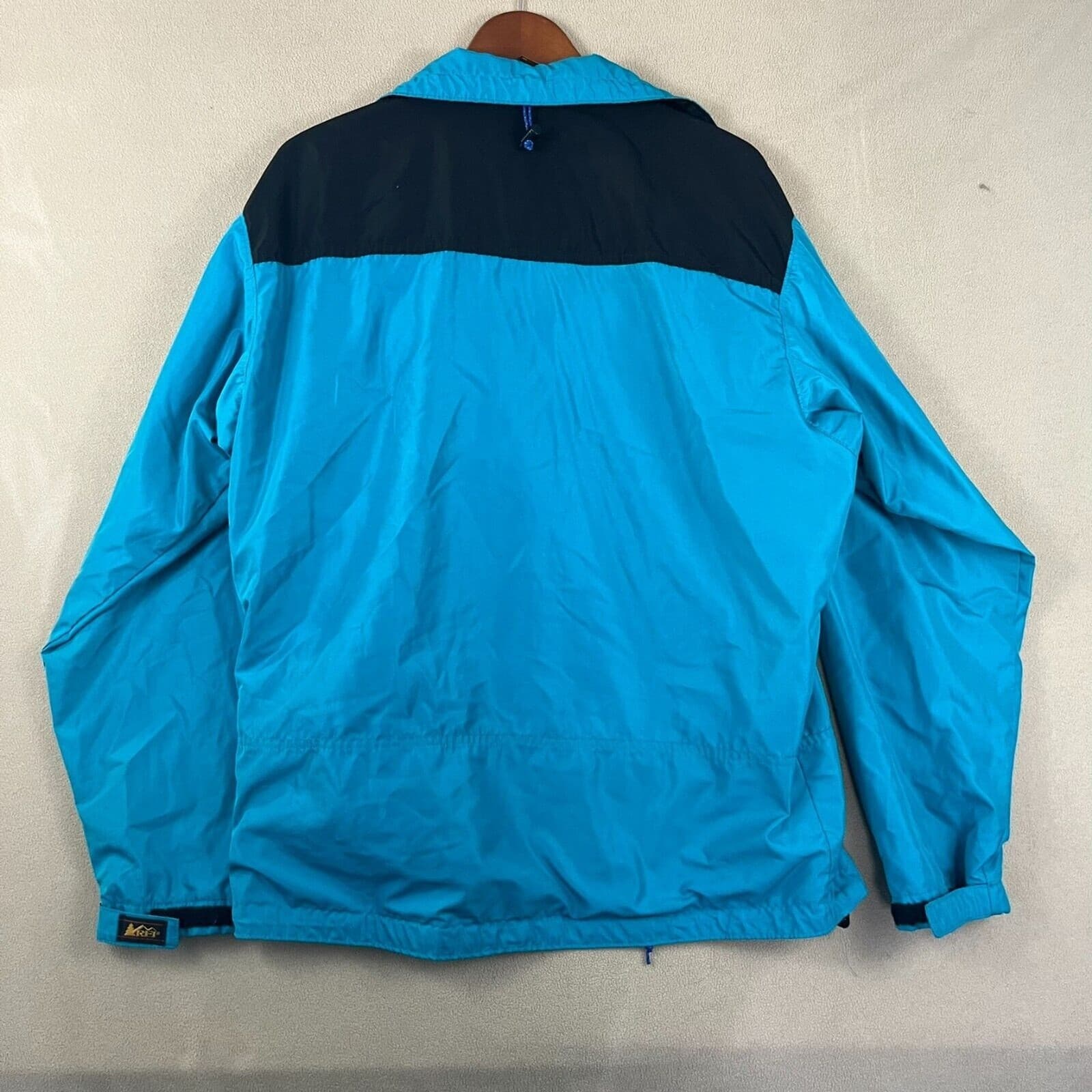 Vintage REI Mens Windbreraker Jacket Sz MED Teal Outdoor Hiking Camping - Thumbnail 6