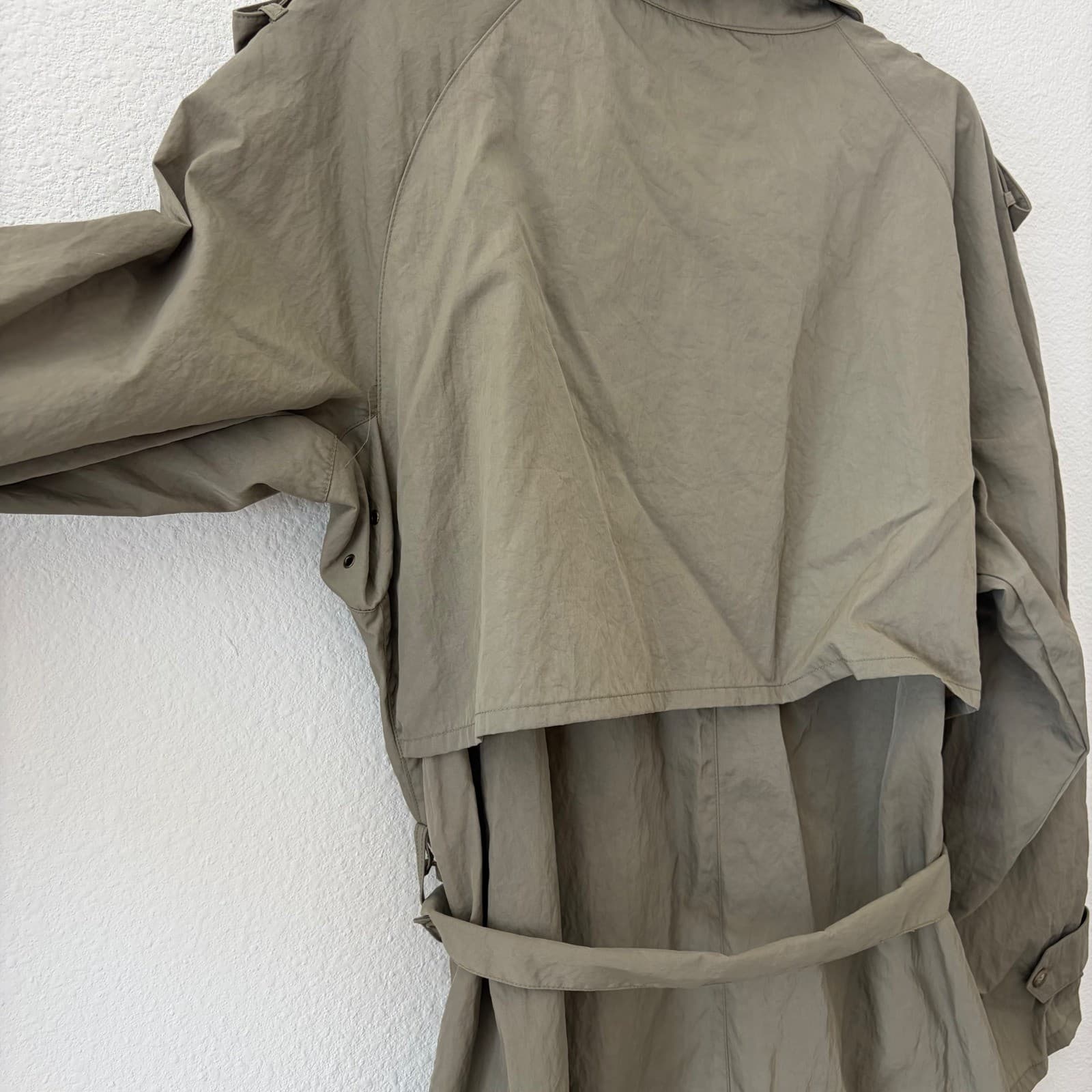 Vintage Banana Republic Mill Valley California Trench Coat LG 80s Hong Kong Mens - Thumbnail 5