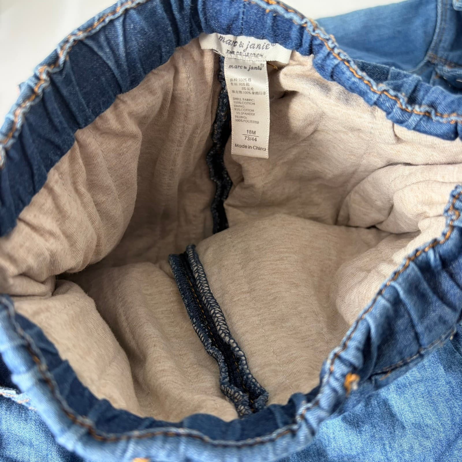 Marc & Janie Denim Jacket Jeans Set Kids 18M 24M Blue Cotton Lined Outfit Winter - Thumbnail 4