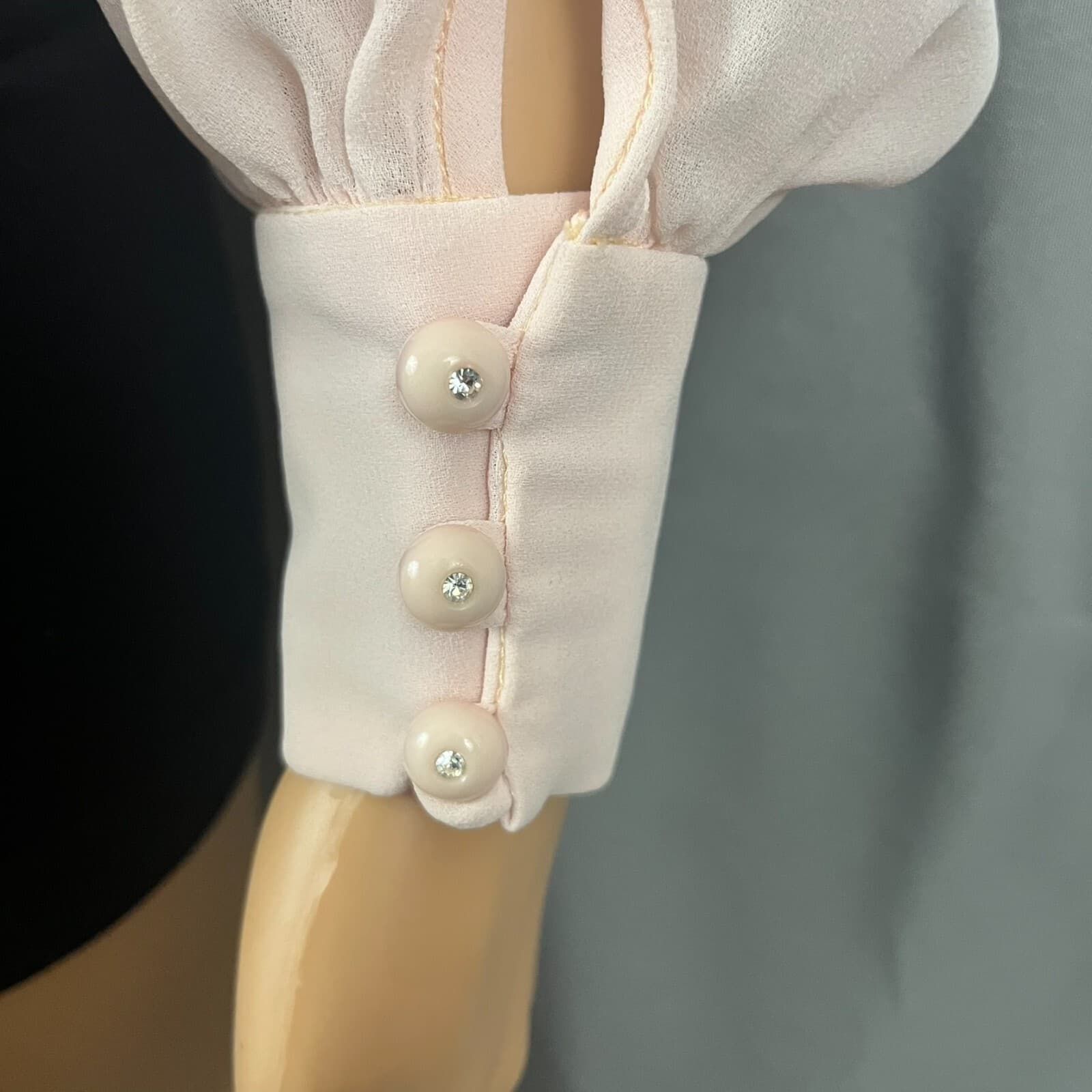 VTG Richard Warren Neiman Marcus Blouse Top Womens 4 Pink Regency Core Victorian - Thumbnail 6