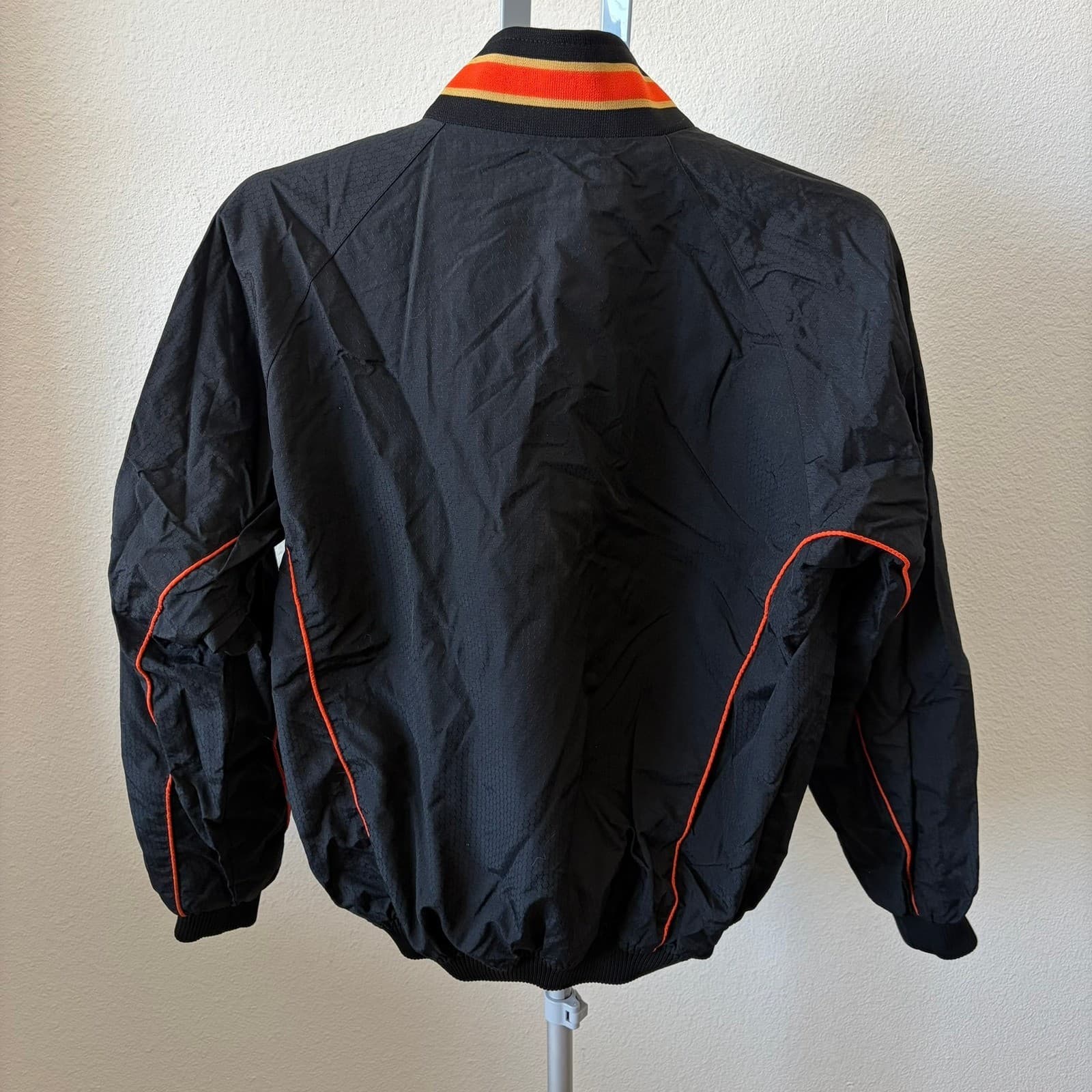 Majestic SF Giants Windbreaker Jacket Women XL Black Embroidered Full Zip MLB - Thumbnail 2