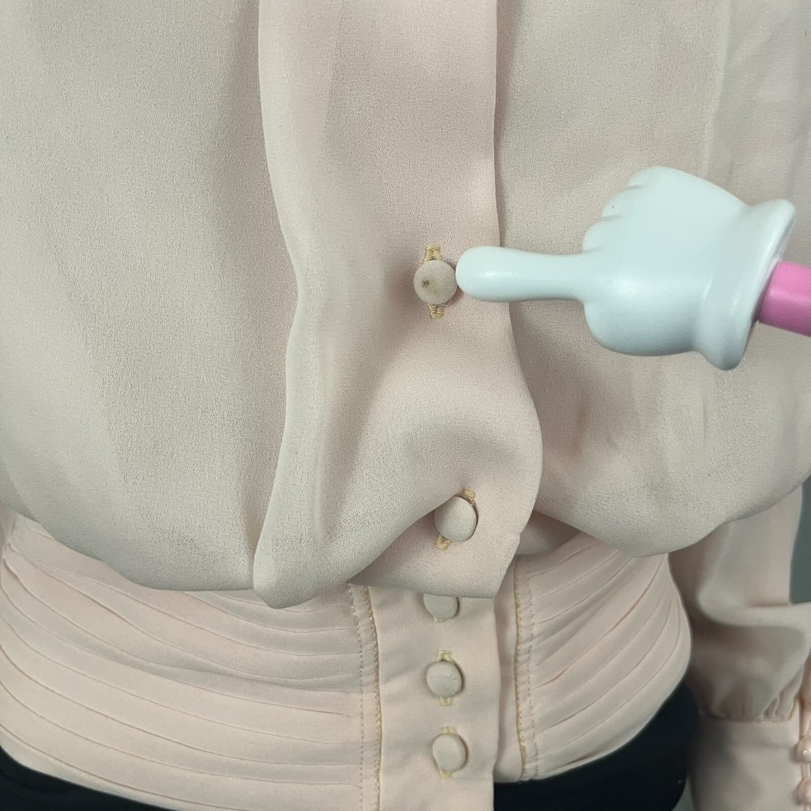 VTG Richard Warren Neiman Marcus Blouse Top Womens 4 Pink Regency Core Victorian - Thumbnail 5