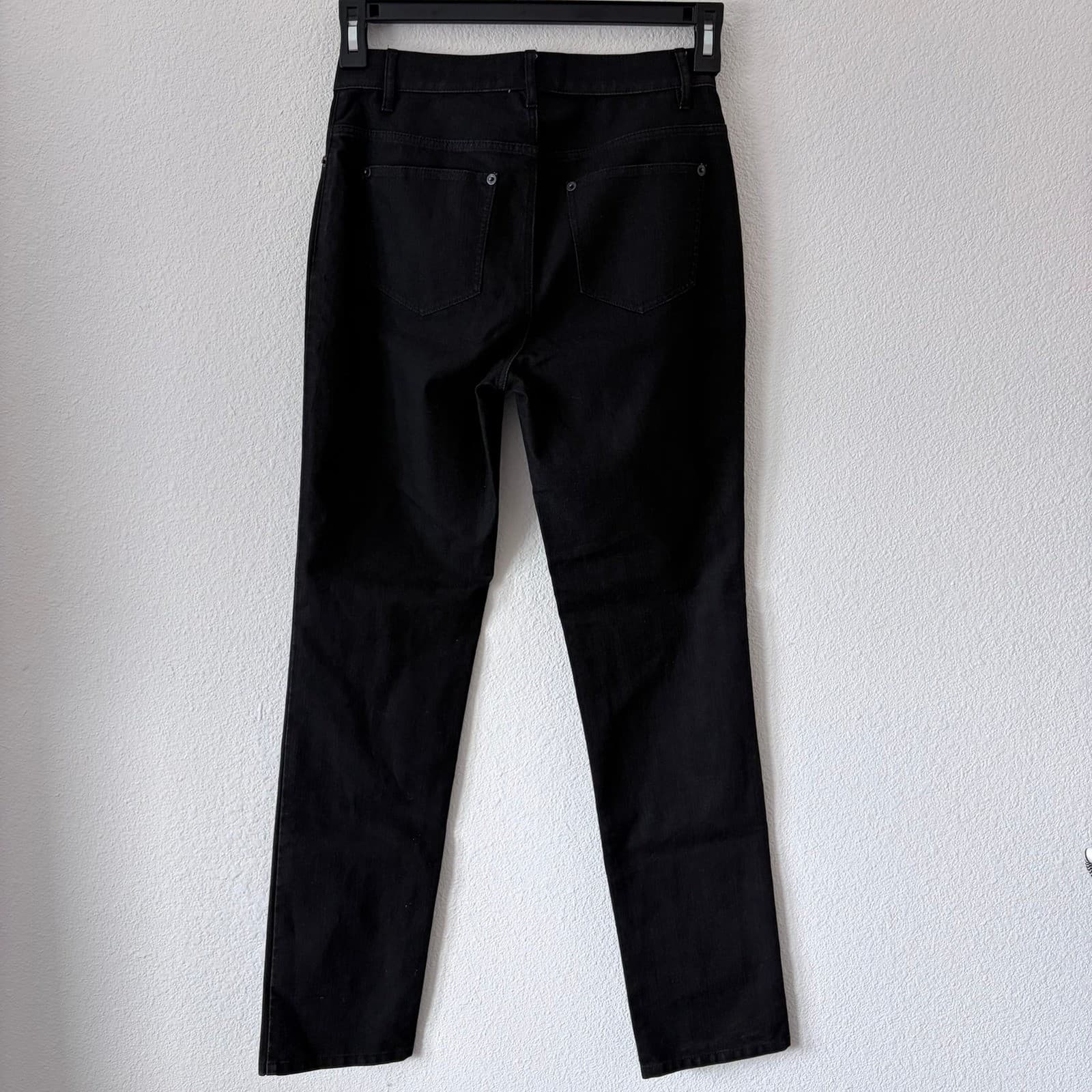 Lafayette 148 New York Thompson Black Denim Jeans Women's Sz 0 Career Minimalist - Thumbnail 3