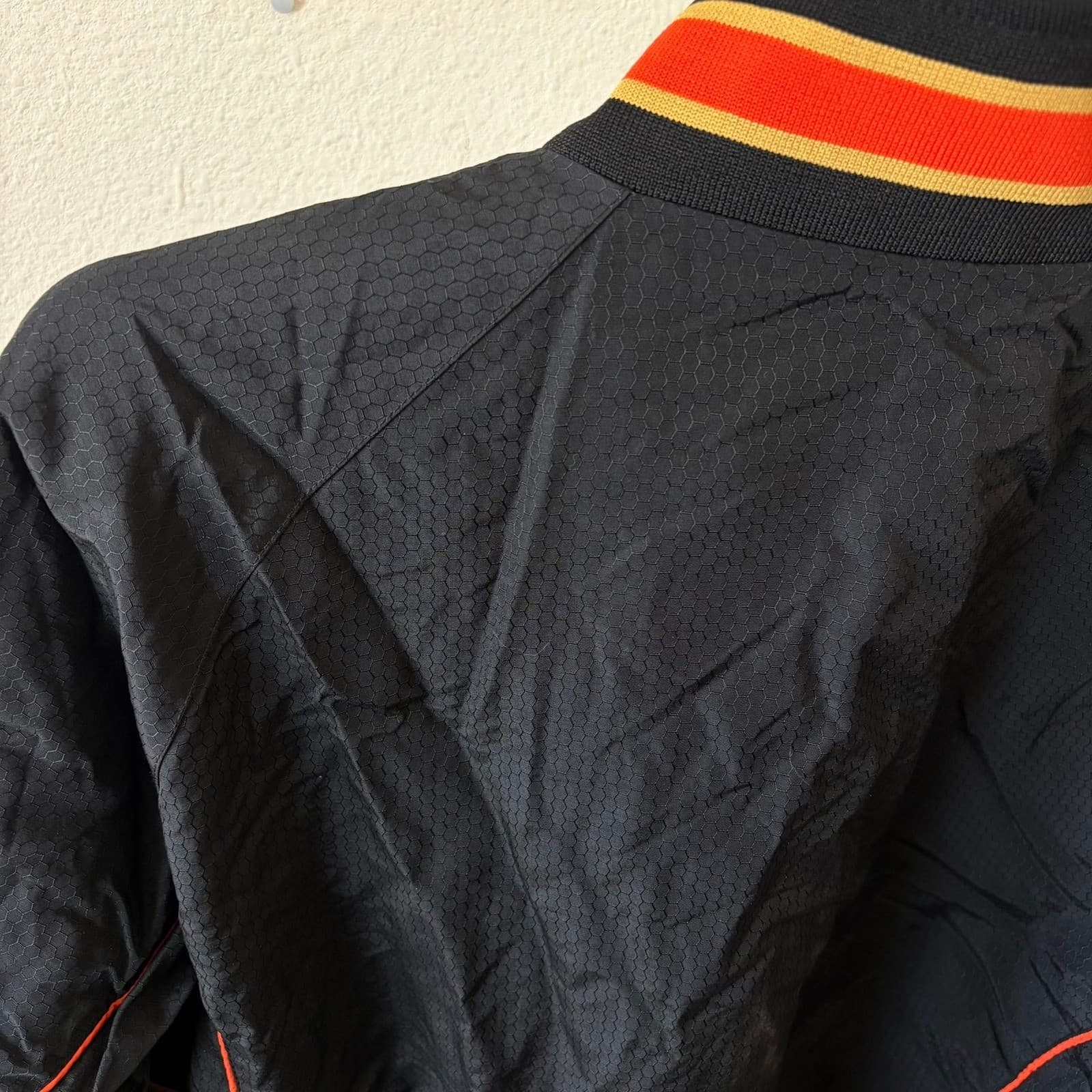 Majestic SF Giants Windbreaker Jacket Women XL Black Embroidered Full Zip MLB - Thumbnail 3
