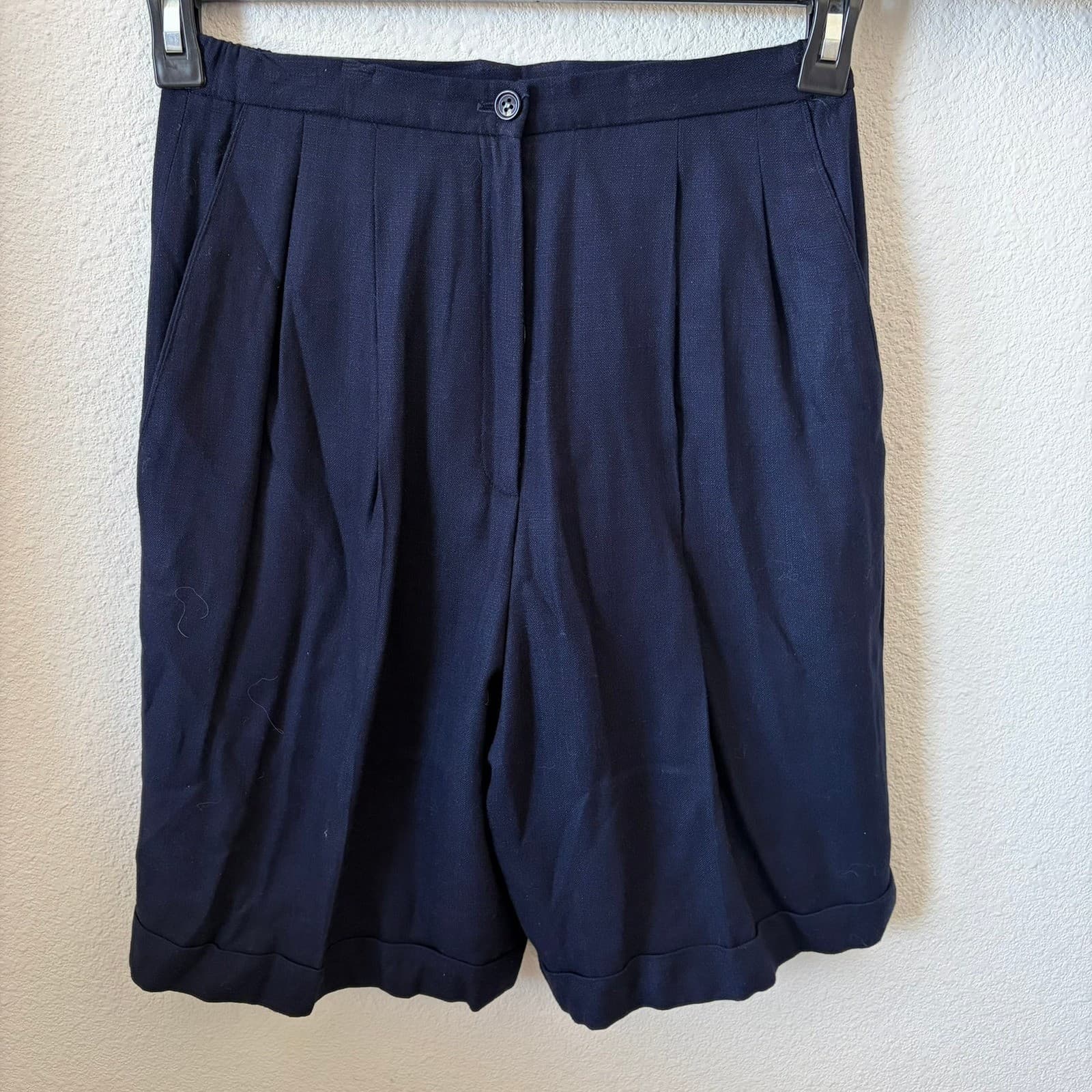 Embroidered Vintage Golf Jacket & Shorts Set Women Small Navy Blue Country Club - Thumbnail 4