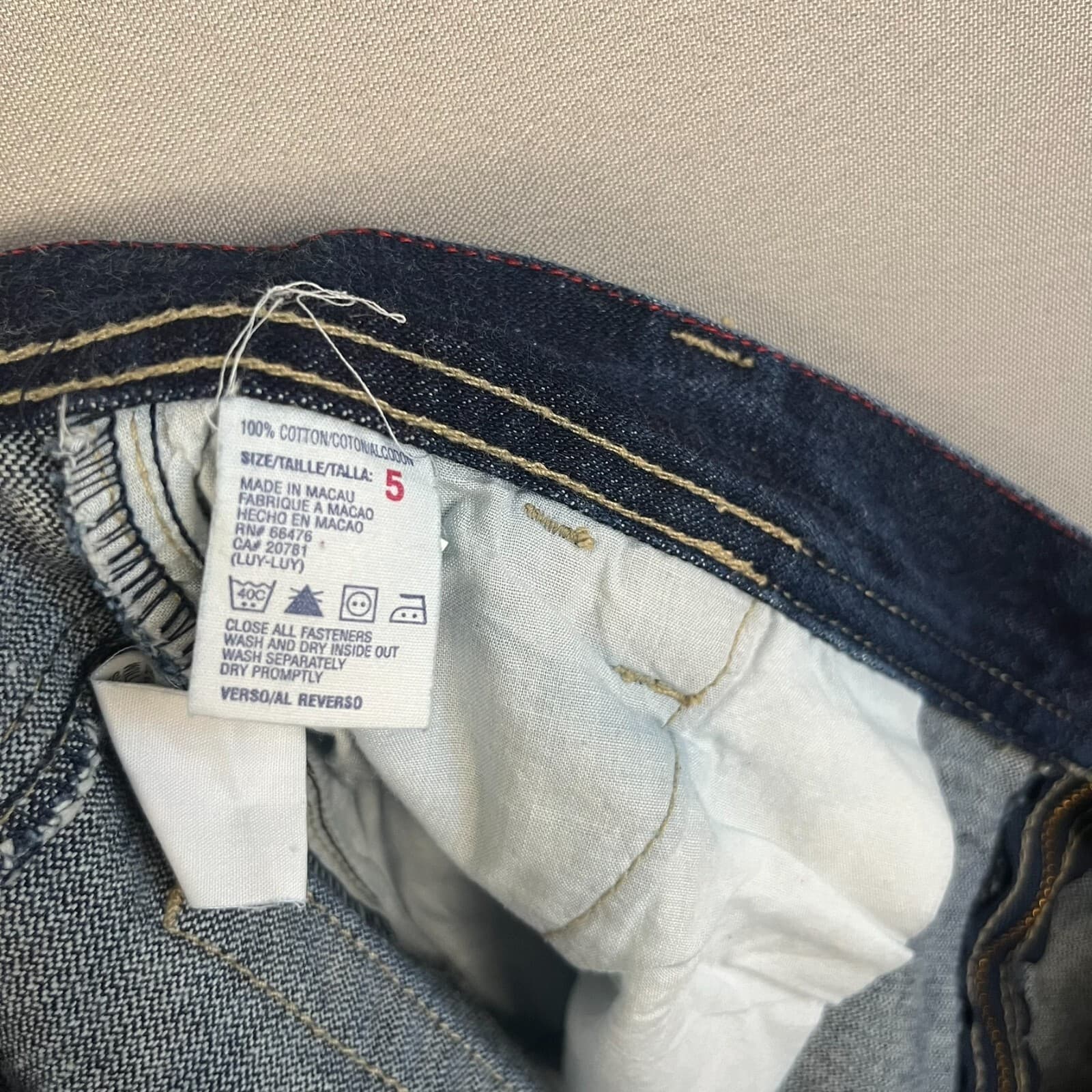 Vintage Y2K 2000 Tommy Jeans Micro Mini Skirt Denim Jrs Sz 5 Denim 14" Grunge 90 - Thumbnail 5