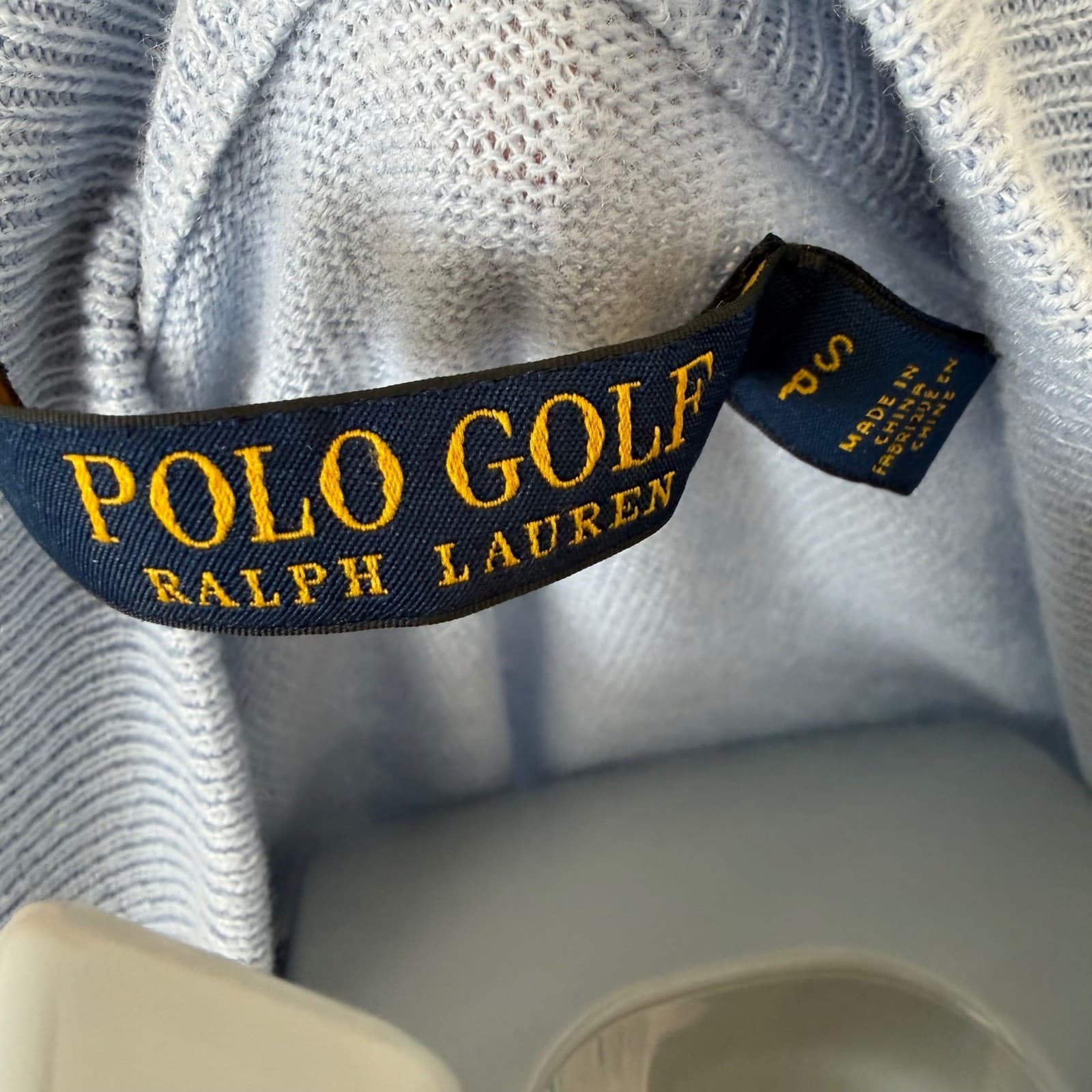 Polo Golf Ralph Lauren Cardigan Women S/P Blue Cashmere Blend Ruffle Zip Sweater - Thumbnail 4