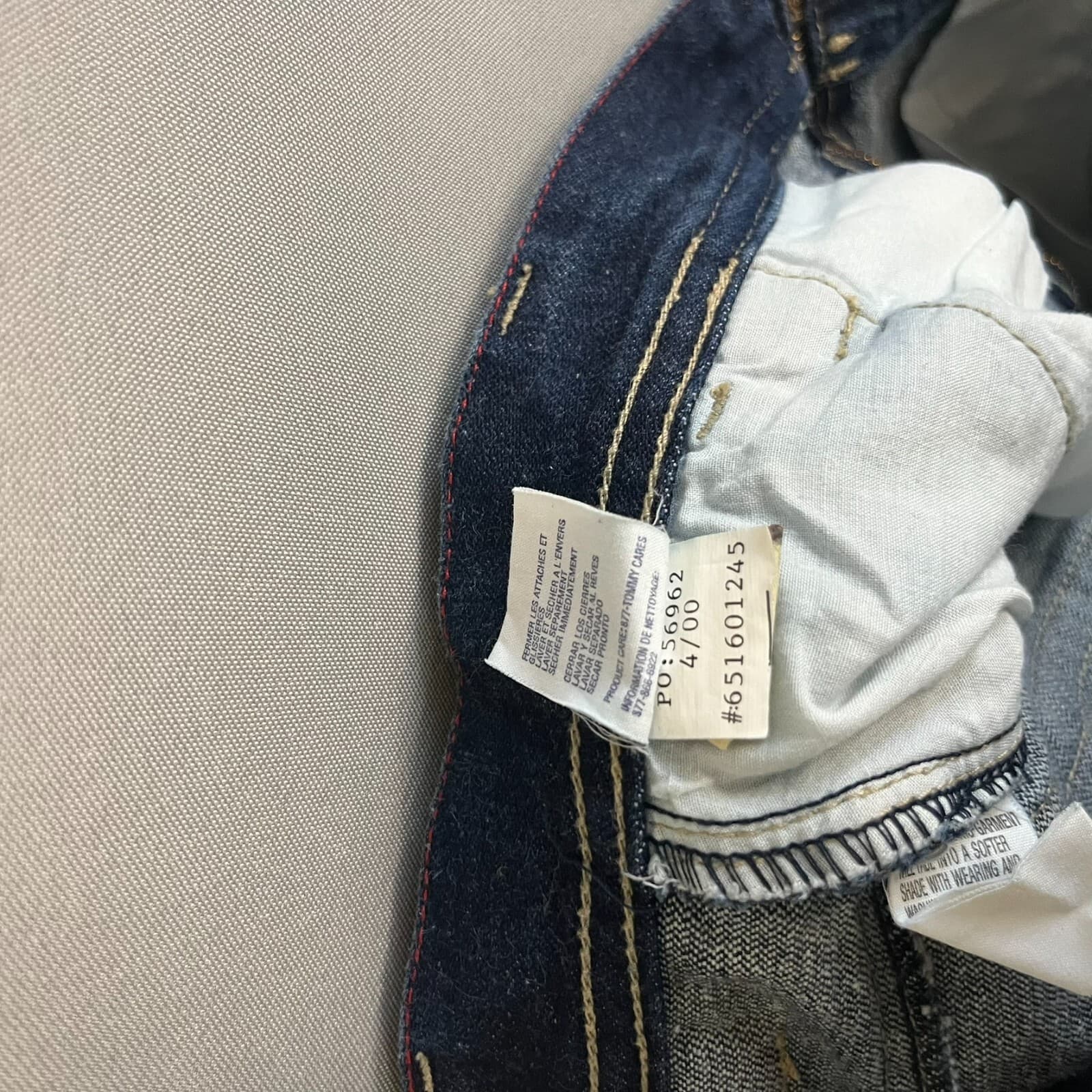 Vintage Y2K 2000 Tommy Jeans Micro Mini Skirt Denim Jrs Sz 5 Denim 14" Grunge 90 - Thumbnail 6