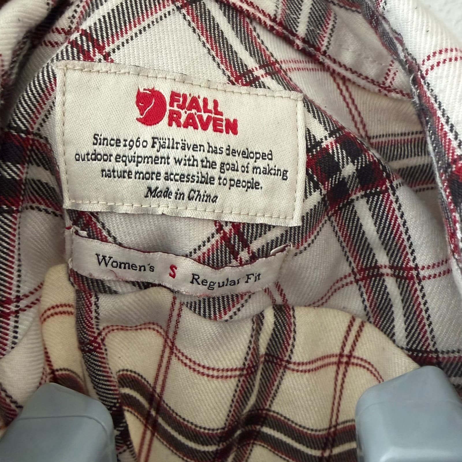 Fjallraven Fjallglim Stretch Shirt Womens Sz SM Flannel Long Sleeve Button Down - Thumbnail 4