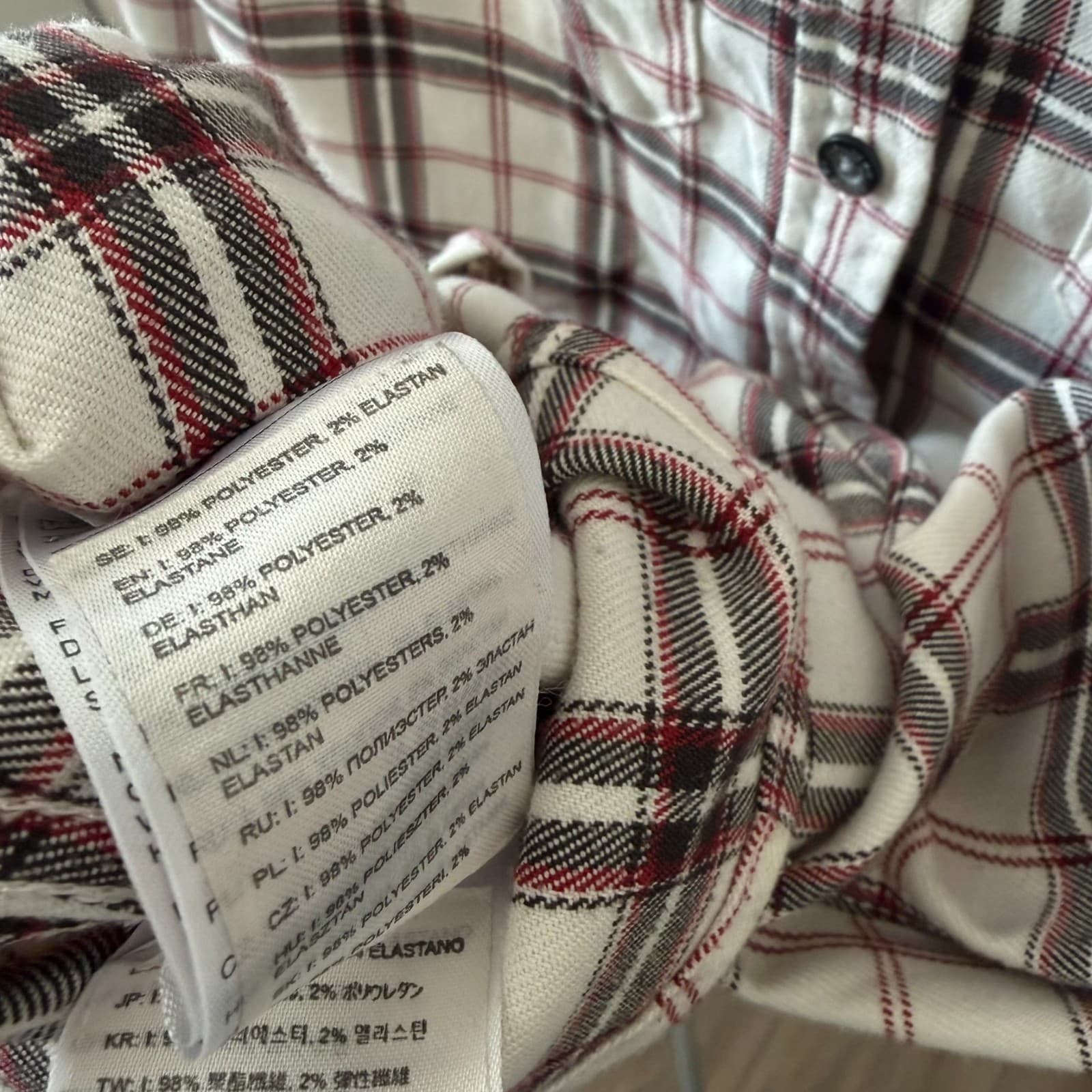 Fjallraven Fjallglim Stretch Shirt Womens Sz SM Flannel Long Sleeve Button Down - Thumbnail 5