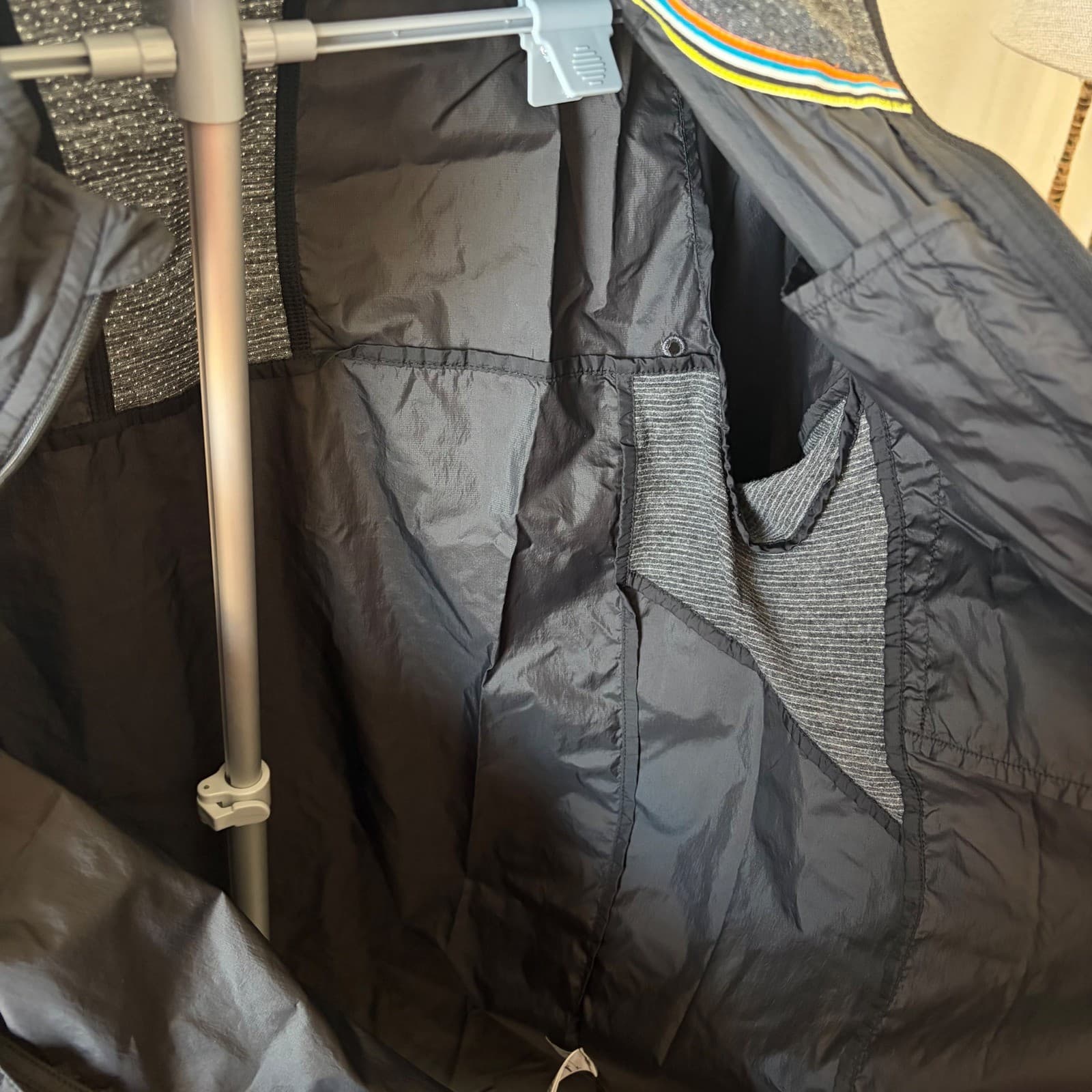 Smartwool Ultra Light Sport Jacket Mens Medium Black Windbreaker Merino Packable - Thumbnail 5