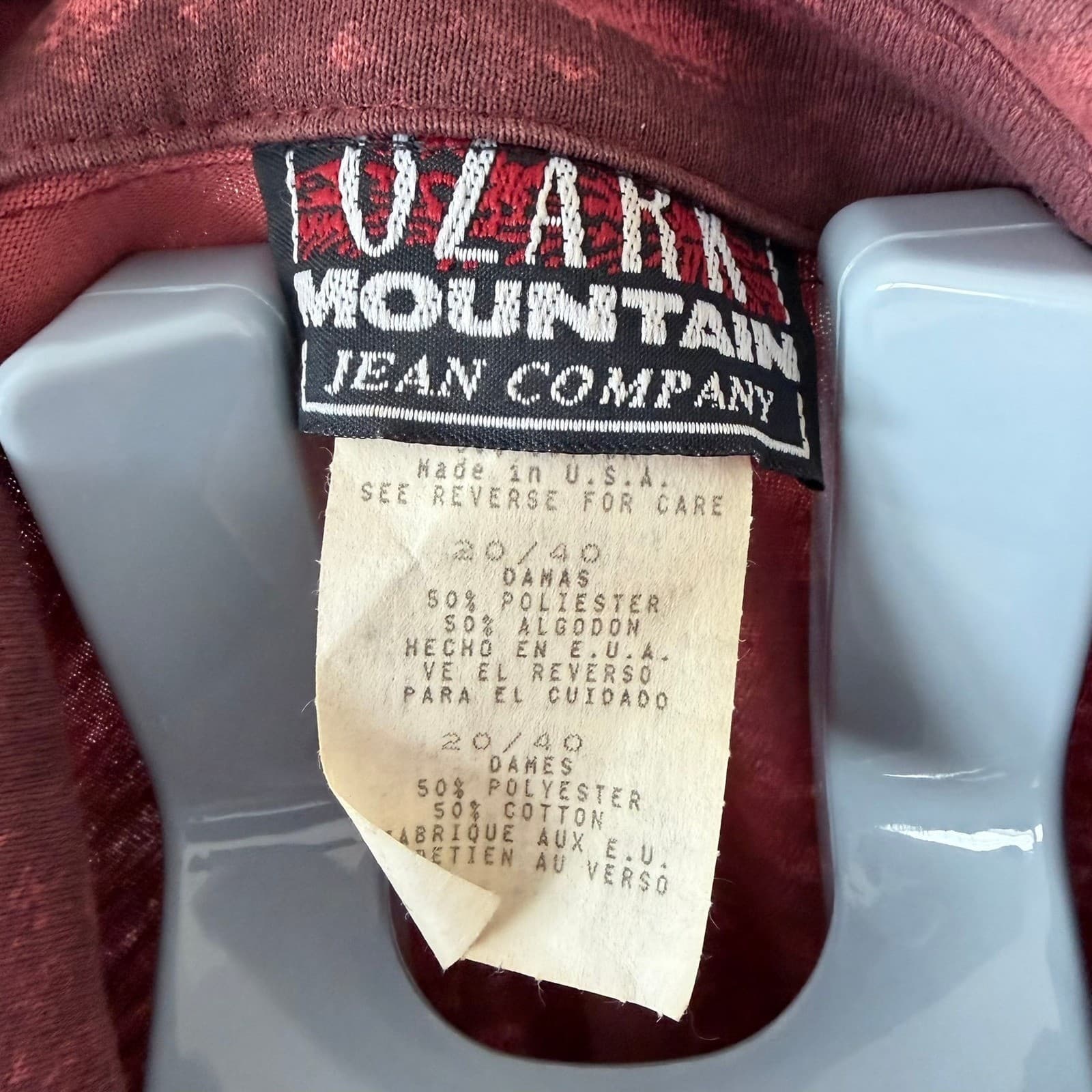 Vtg Ozark Mountain Jean Company Western Red Tie Dye Fringed Shirt Women's XL - Thumbnail 5