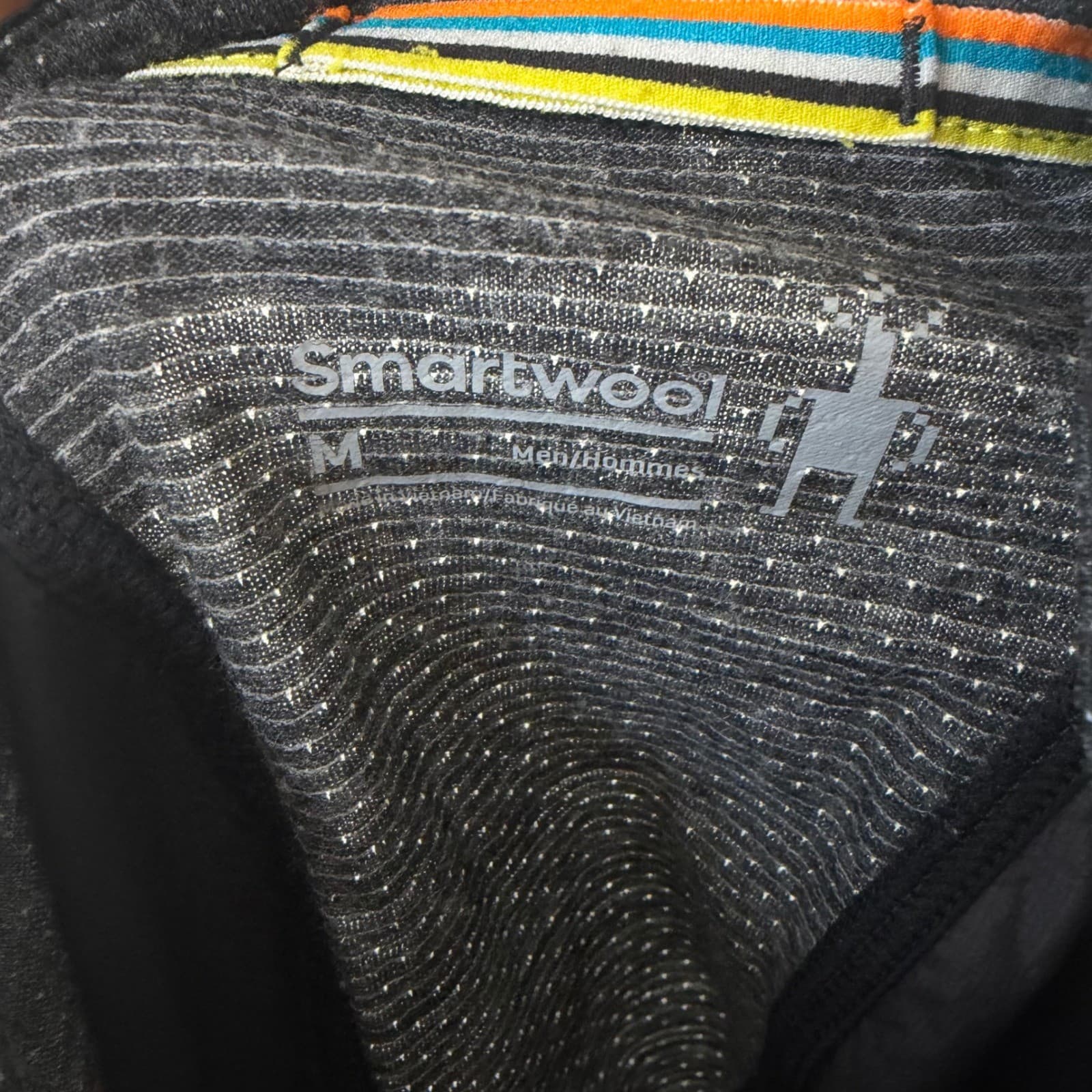 Smartwool Ultra Light Sport Jacket Mens Medium Black Windbreaker Merino Packable - Thumbnail 4