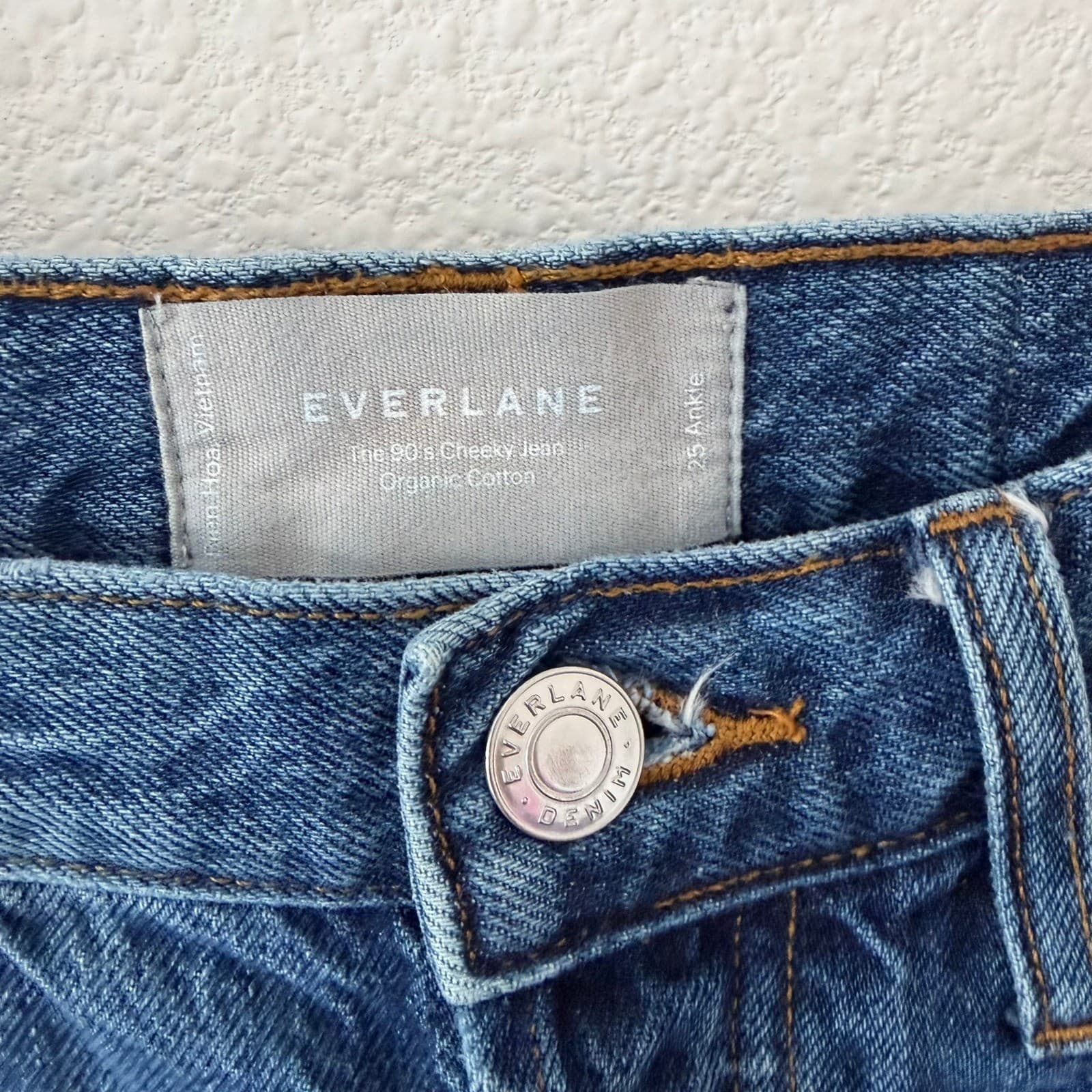 Everlane The 90s Cheeky Jeans Organic Cotton Mid Wash Ankle Length Women - Thumbnail 3