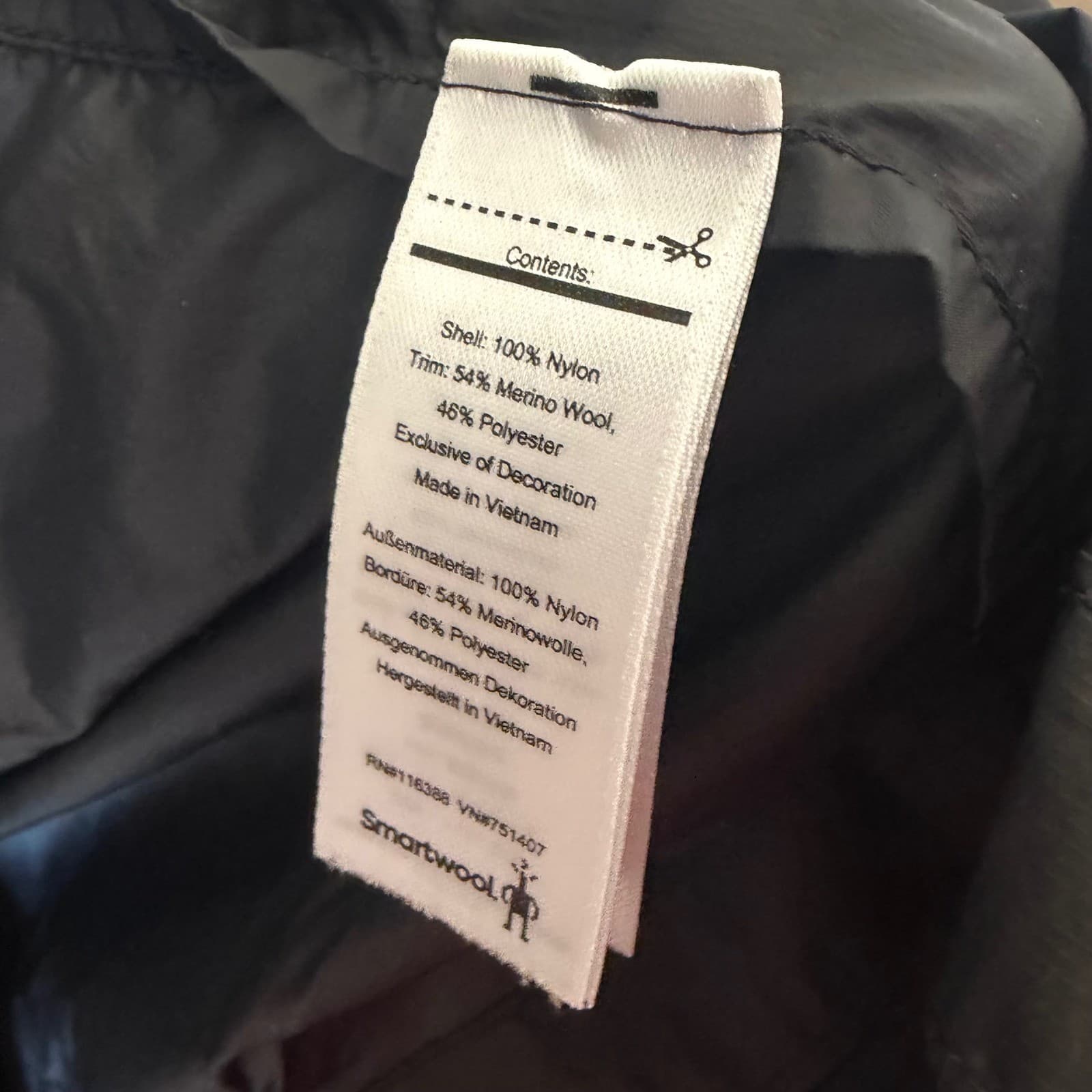 Smartwool Ultra Light Sport Jacket Mens Medium Black Windbreaker Merino Packable - Thumbnail 6