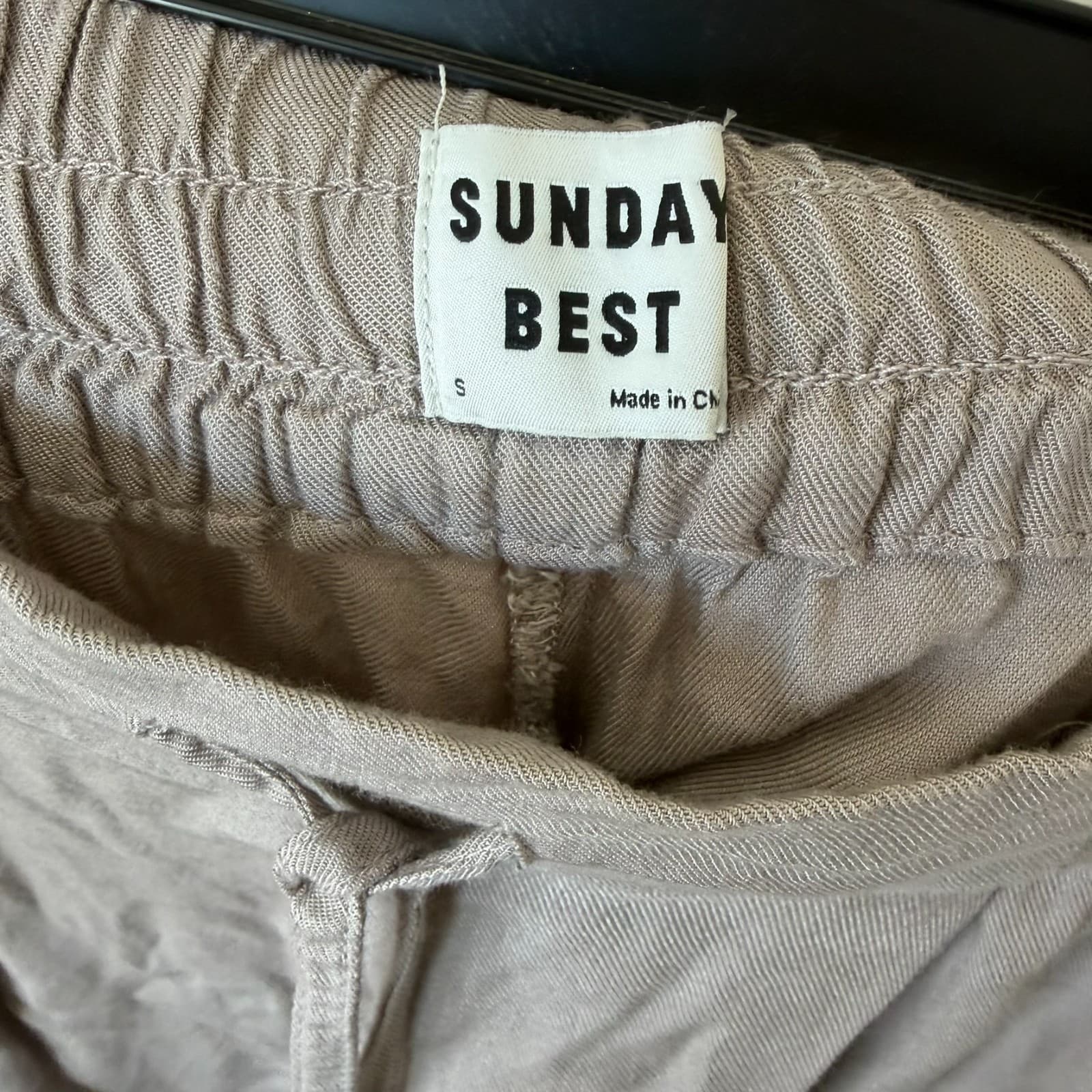 NWT Sunday Best Aritzia Tan Beige Los Feliz Jogger Lounge Pants Womens Small - Thumbnail 4