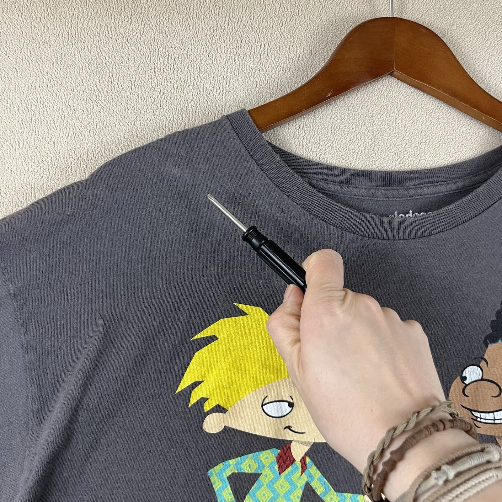 Nickelodeon Hey Arnold Mens XL Short Sleeve Shirt Homies TV Cartoon Friends - Thumbnail 2