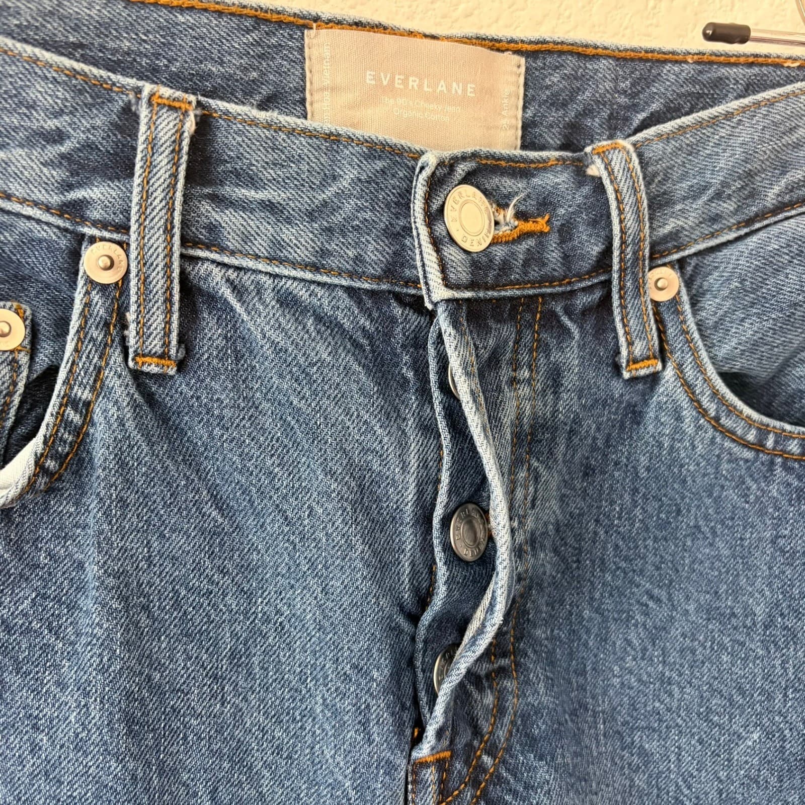 Everlane The 90s Cheeky Jeans Organic Cotton Mid Wash Ankle Length Women - Thumbnail 4