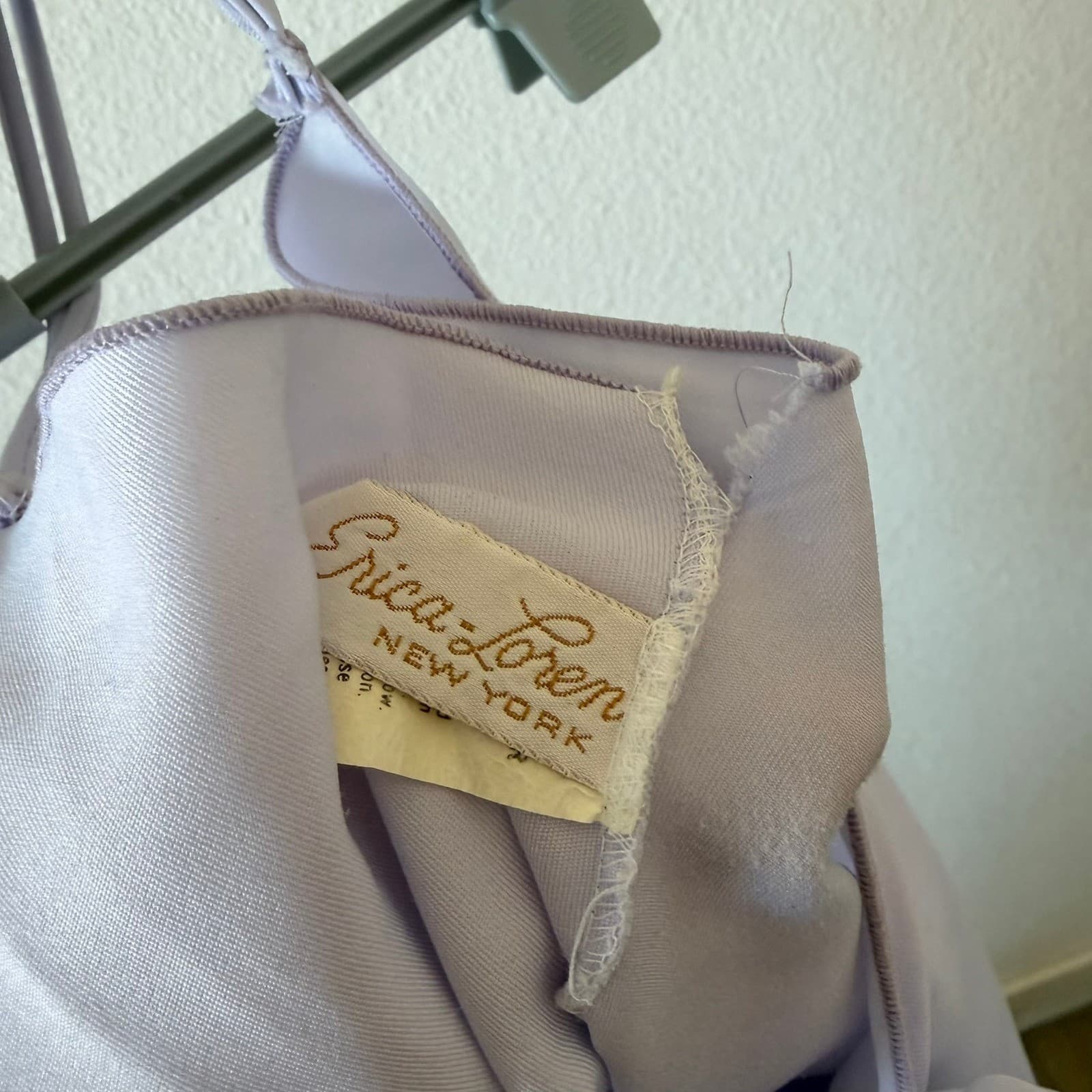 Vintage Erica Loren Lavender Front Tie Camisole Top Purple Lettuce Edge Small - Thumbnail 6