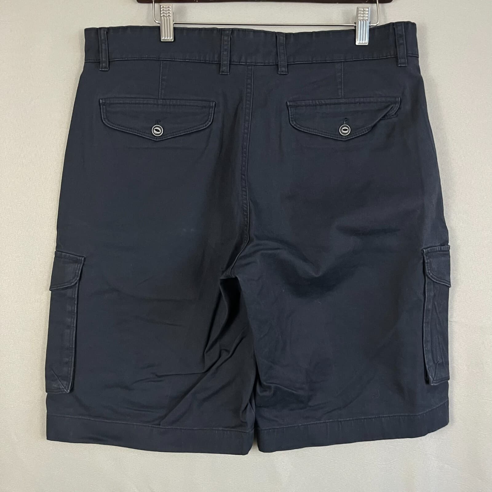 Joseph Abboud Cargo Shorts Men's 35 Black Denim Cotton Stretch Zip Fly Hiking - Thumbnail 3