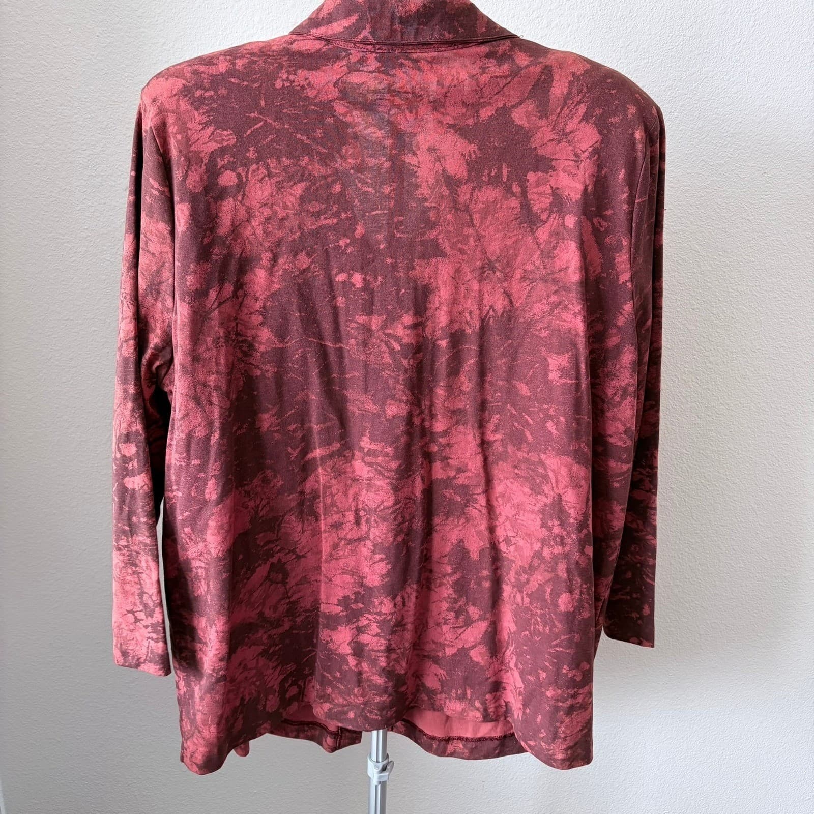 Vtg Ozark Mountain Jean Company Western Red Tie Dye Fringed Shirt Women's XL - Thumbnail 6