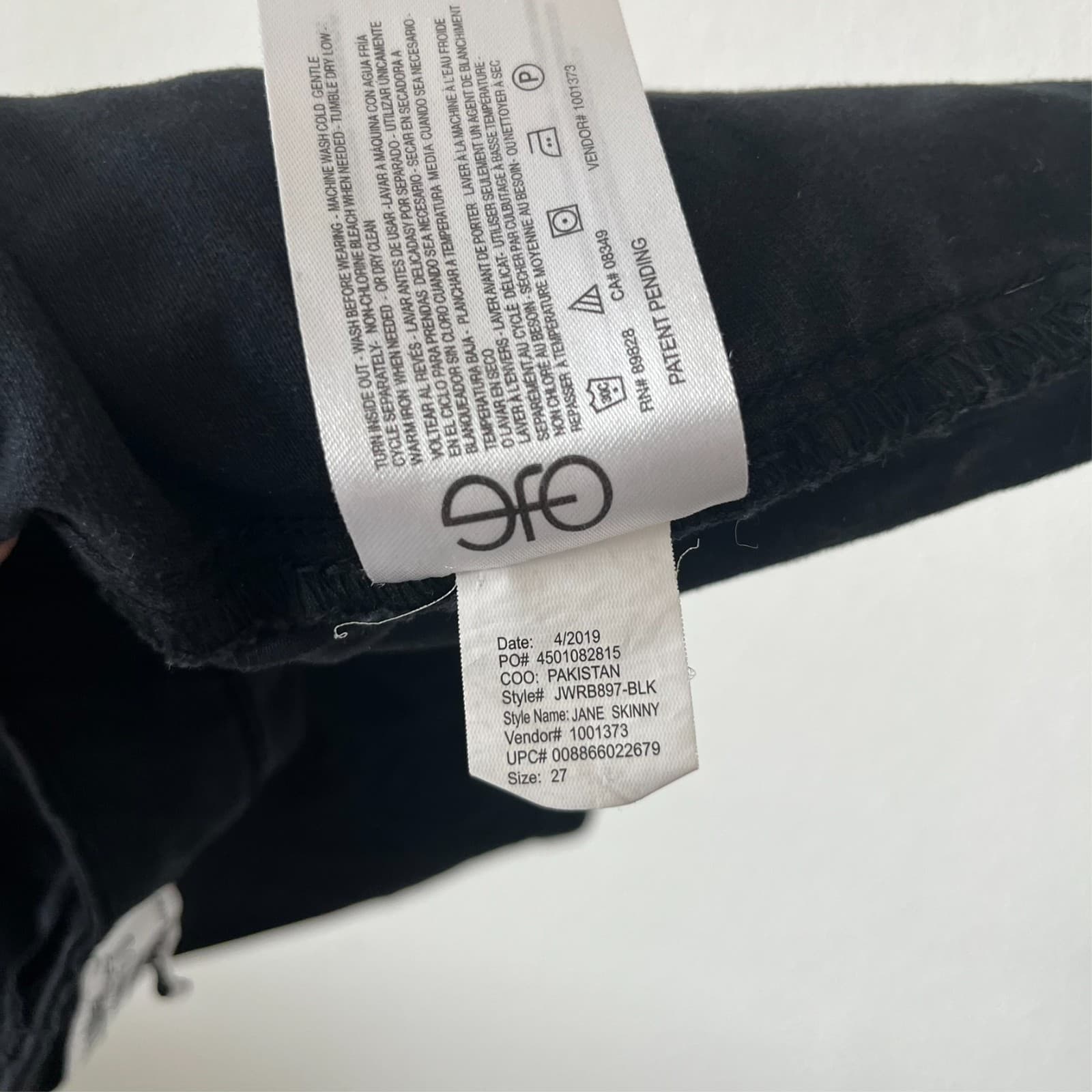 William Rast Black Junior 27 Zip Pocket Ankle Jane Skinny Jeans Biker Cyber Punk - Thumbnail 5