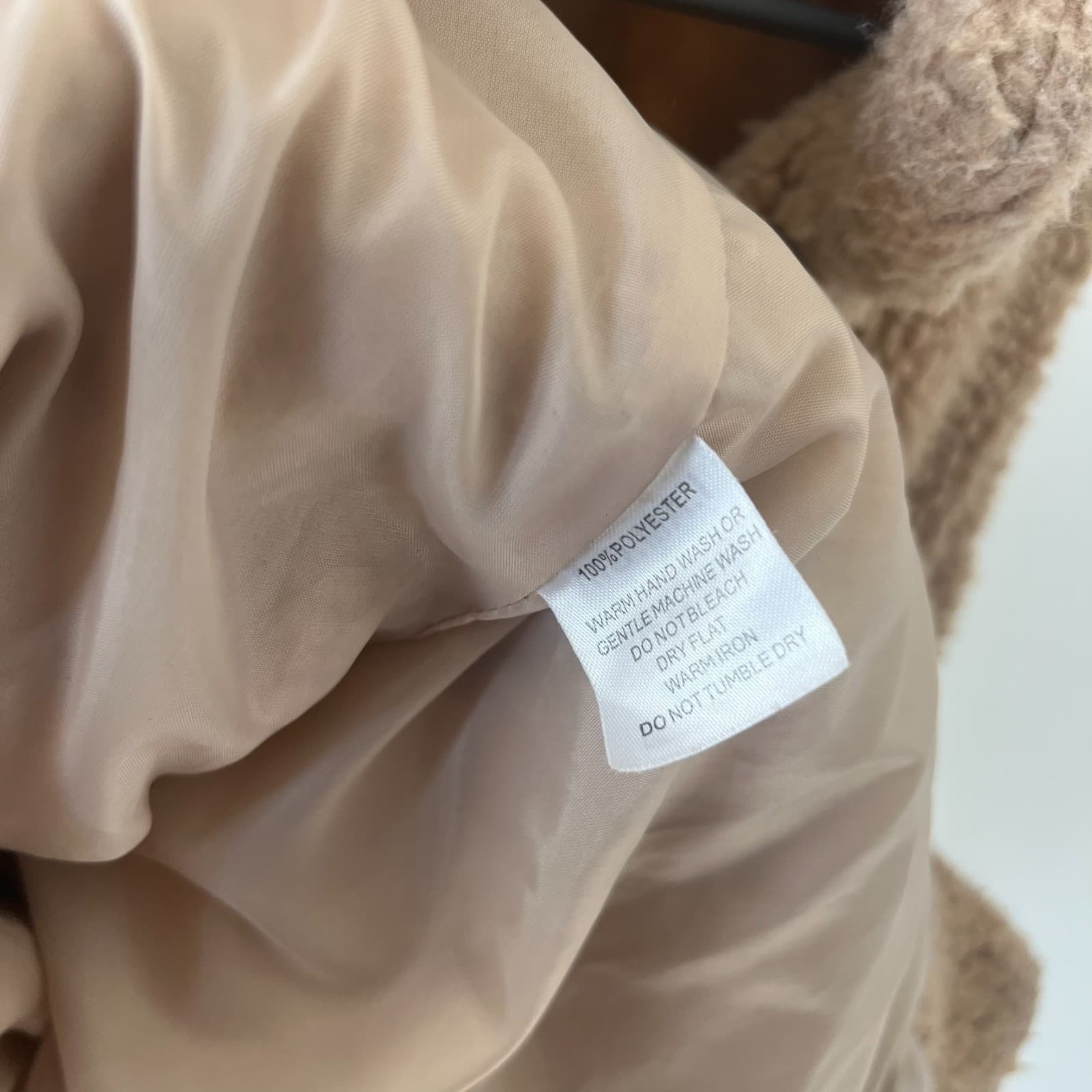I. AM. GIA. Pixie Teddy Oversized Chore Coat Sherpa Jacket In Camel Brown Small - Thumbnail 7