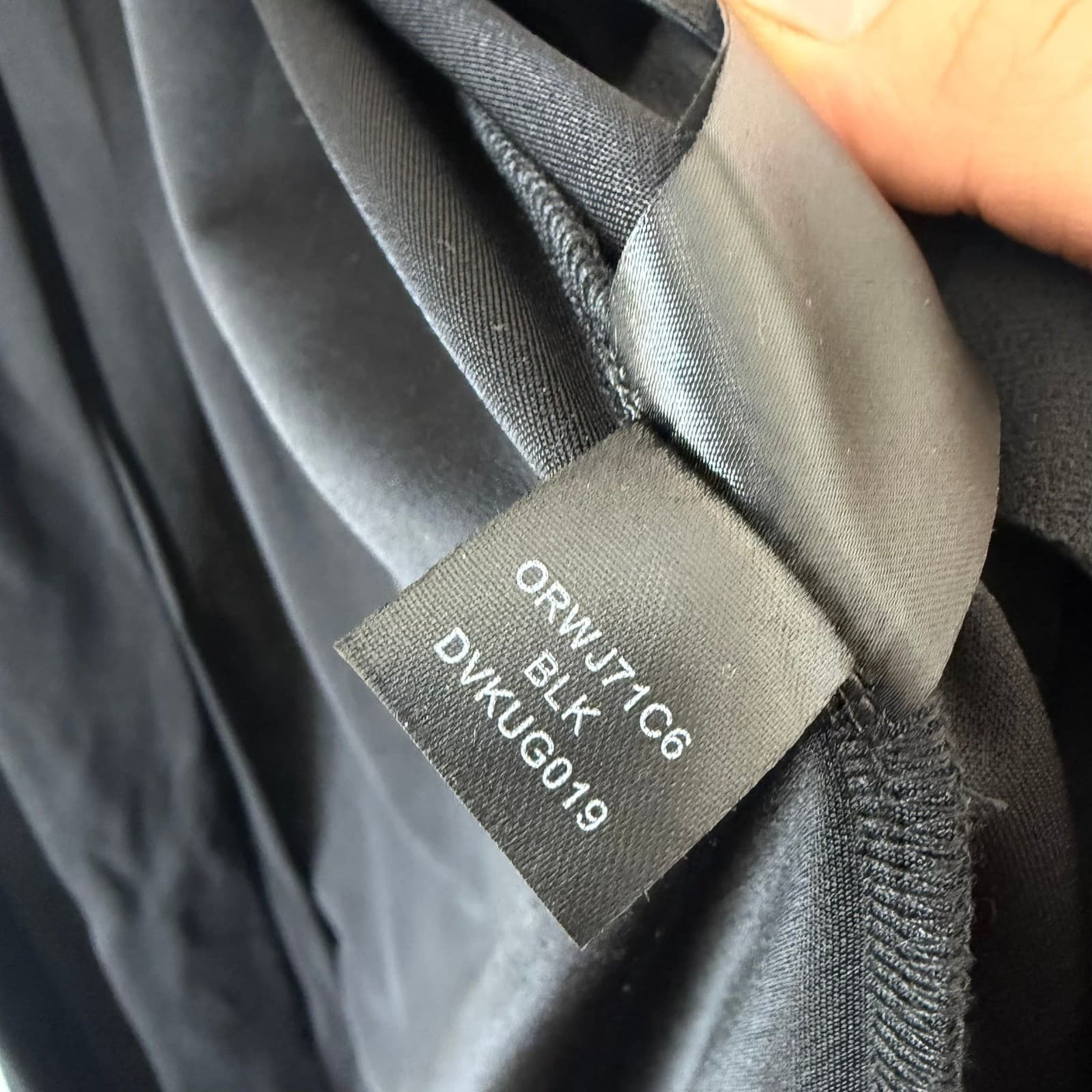 Donna Karan New York Black Wrap Dress Women's M – Long Sleeve Jersey Tie Waist - Thumbnail 4