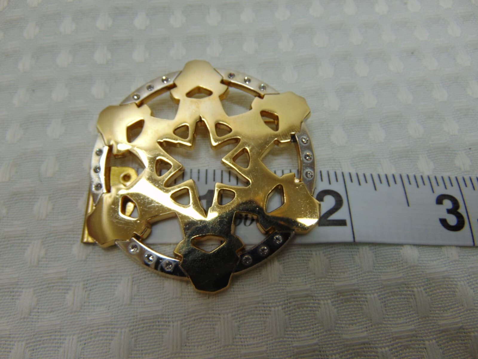 El Zaribah Lady Ronda 2010 RG Awards Fresno, CA Gold Tone Pin With Rhinestones - Thumbnail 5