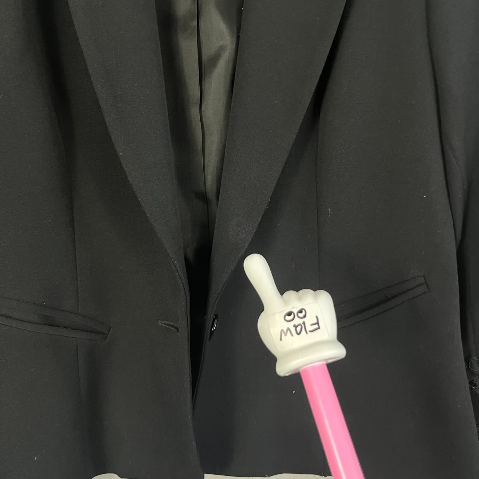 Vtg Forwear New York Women's Blazer Sz 8 Black Shoulder Pads Regency Victorian - Thumbnail 6