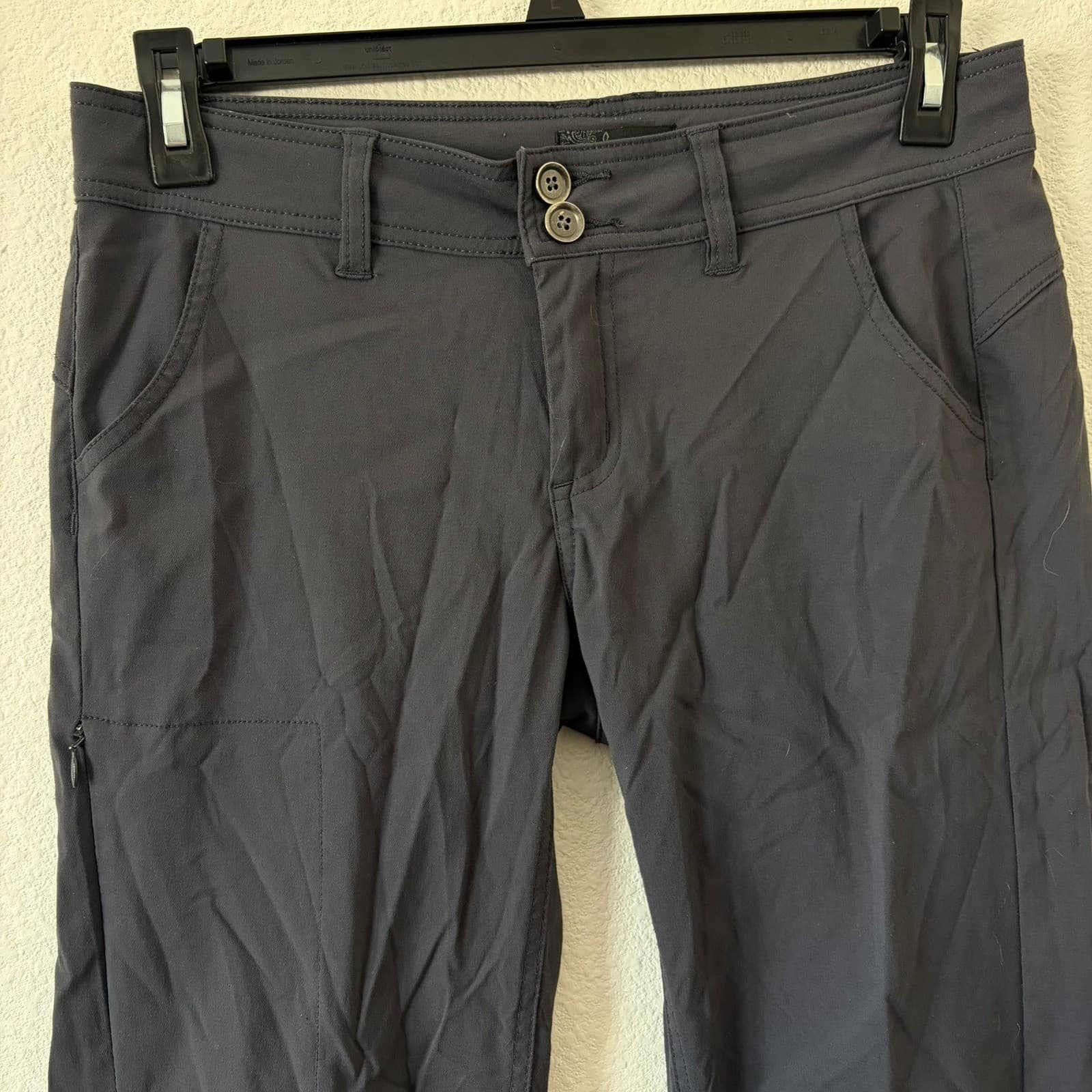 Prana Halle Hiking Pants Women 6 Grey Convertible Roll Up Stretch Zion W4HARG113 - Thumbnail 3