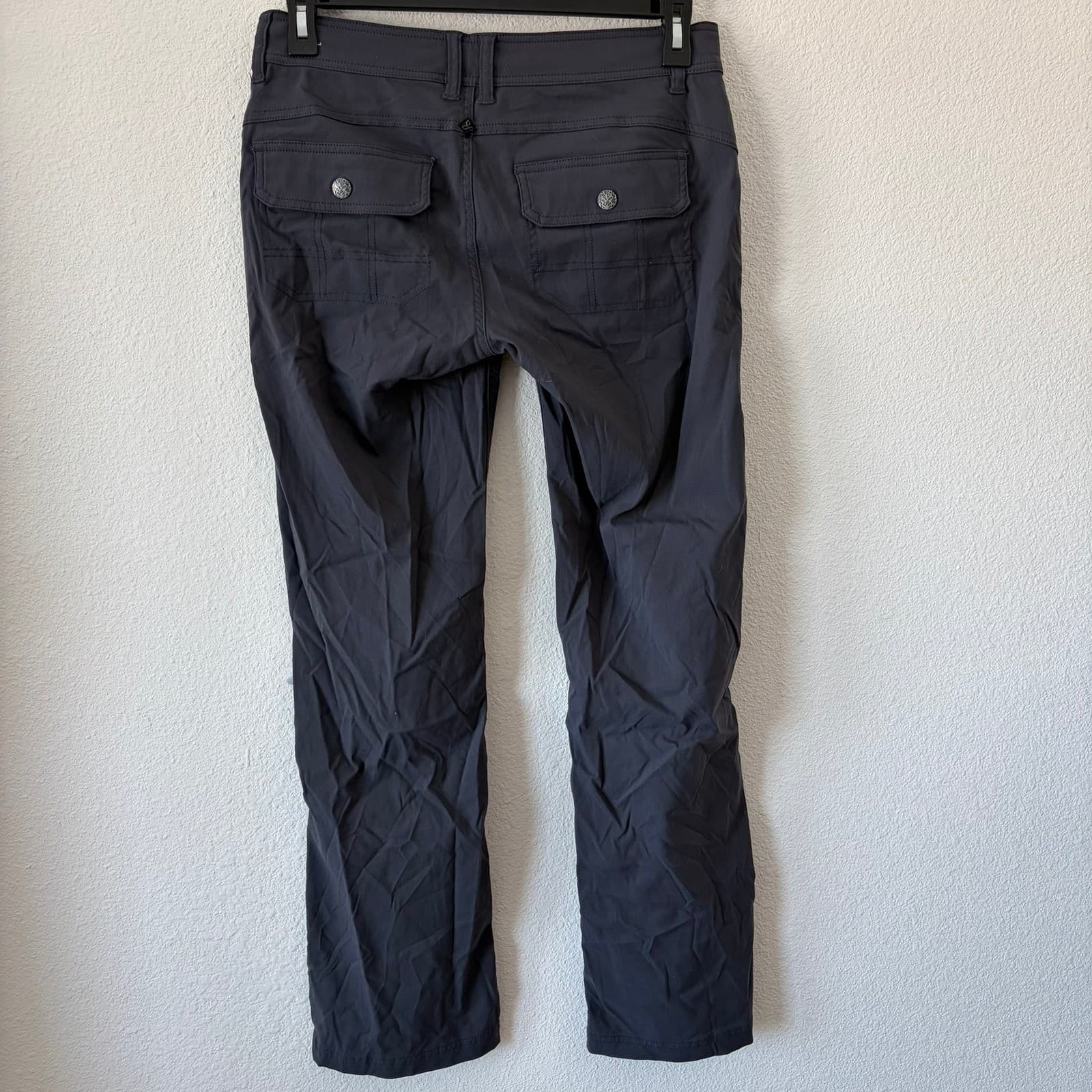 Prana Halle Hiking Pants Women 6 Grey Convertible Roll Up Stretch Zion W4HARG113 - Thumbnail 4