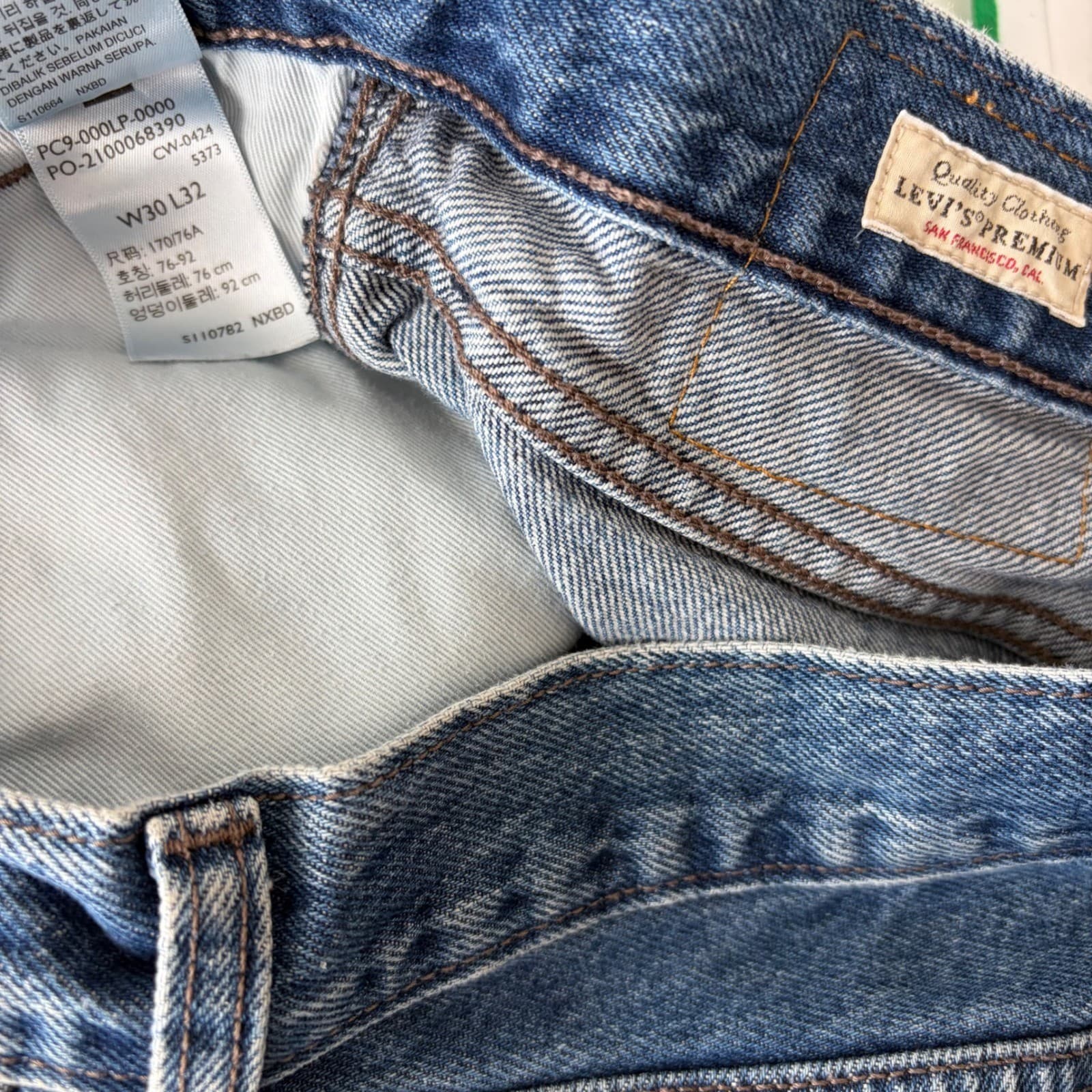 Levi's 568 Loose Carpenter Jeans Mens 30x32 Blue Denim Utility Cargo Pants - Thumbnail 4