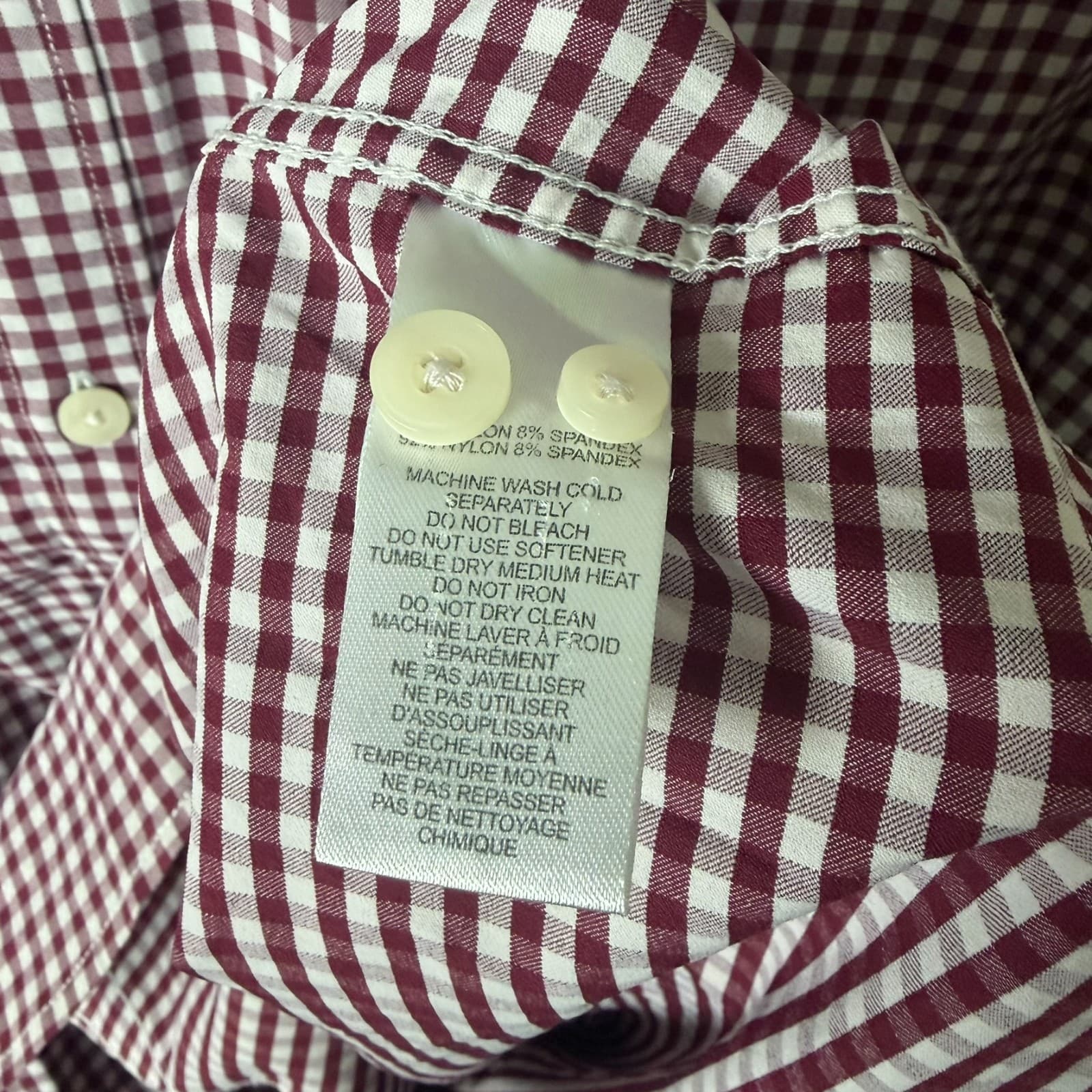 Untuckit Lot of 2 Shirts XXL Men’s Plaid & Gingham Button Down Stretch Carozza - Thumbnail 5