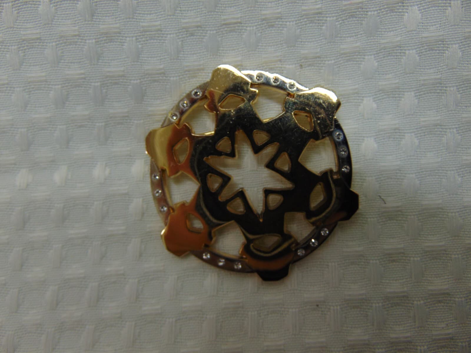 El Zaribah Lady Ronda 2010 RG Awards Fresno, CA Gold Tone Pin With Rhinestones - Thumbnail 6