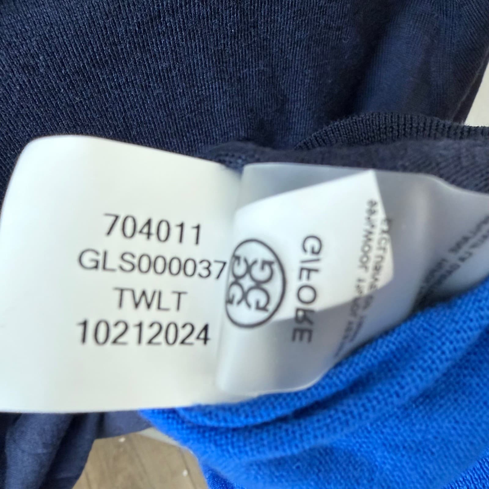 G/FORE Happy G's Merino Wool Sweater Men's Large Navy Blue Golf Pullover - Thumbnail 6