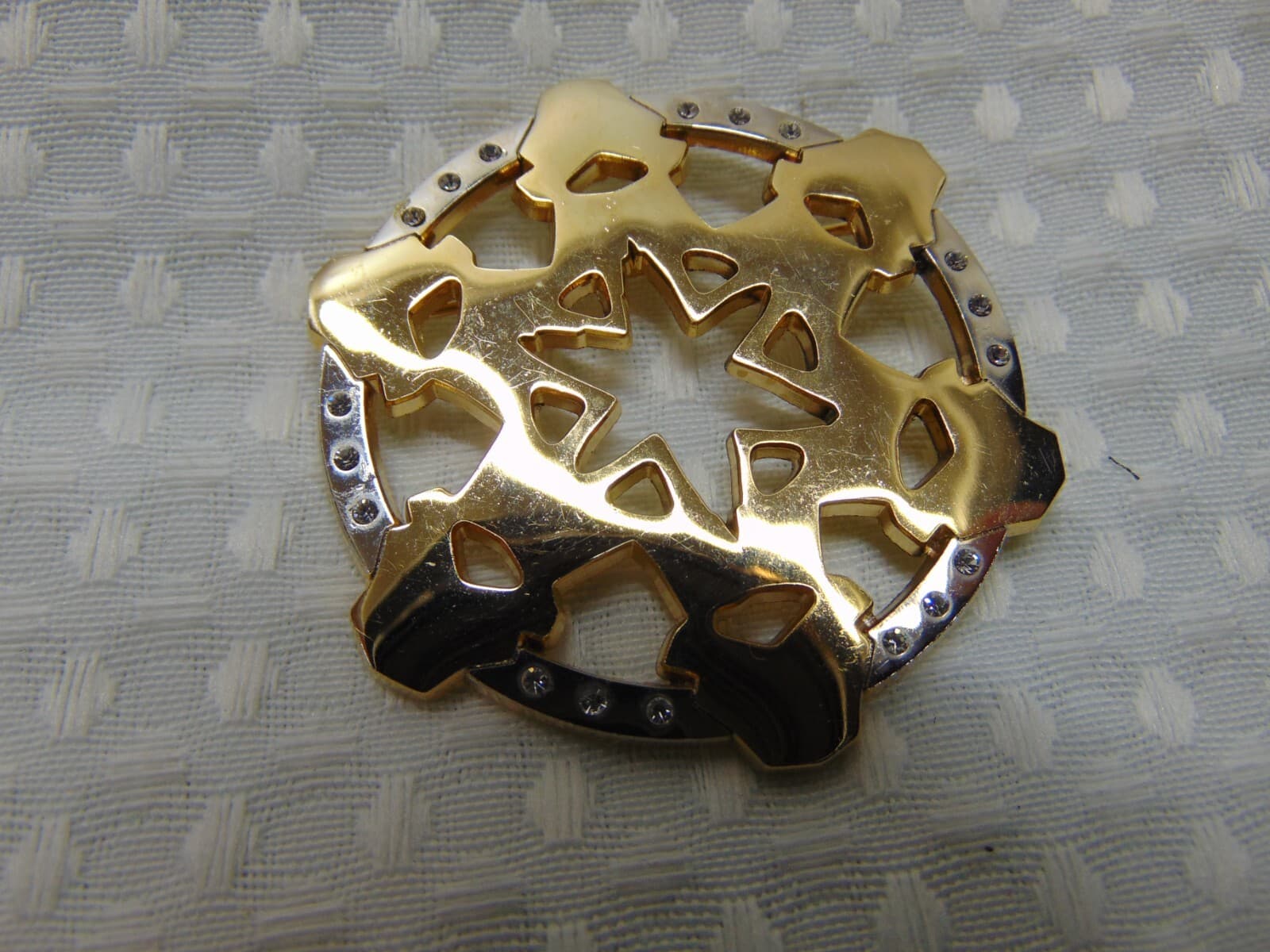 El Zaribah Lady Ronda 2010 RG Awards Fresno, CA Gold Tone Pin With Rhinestones - Thumbnail 7