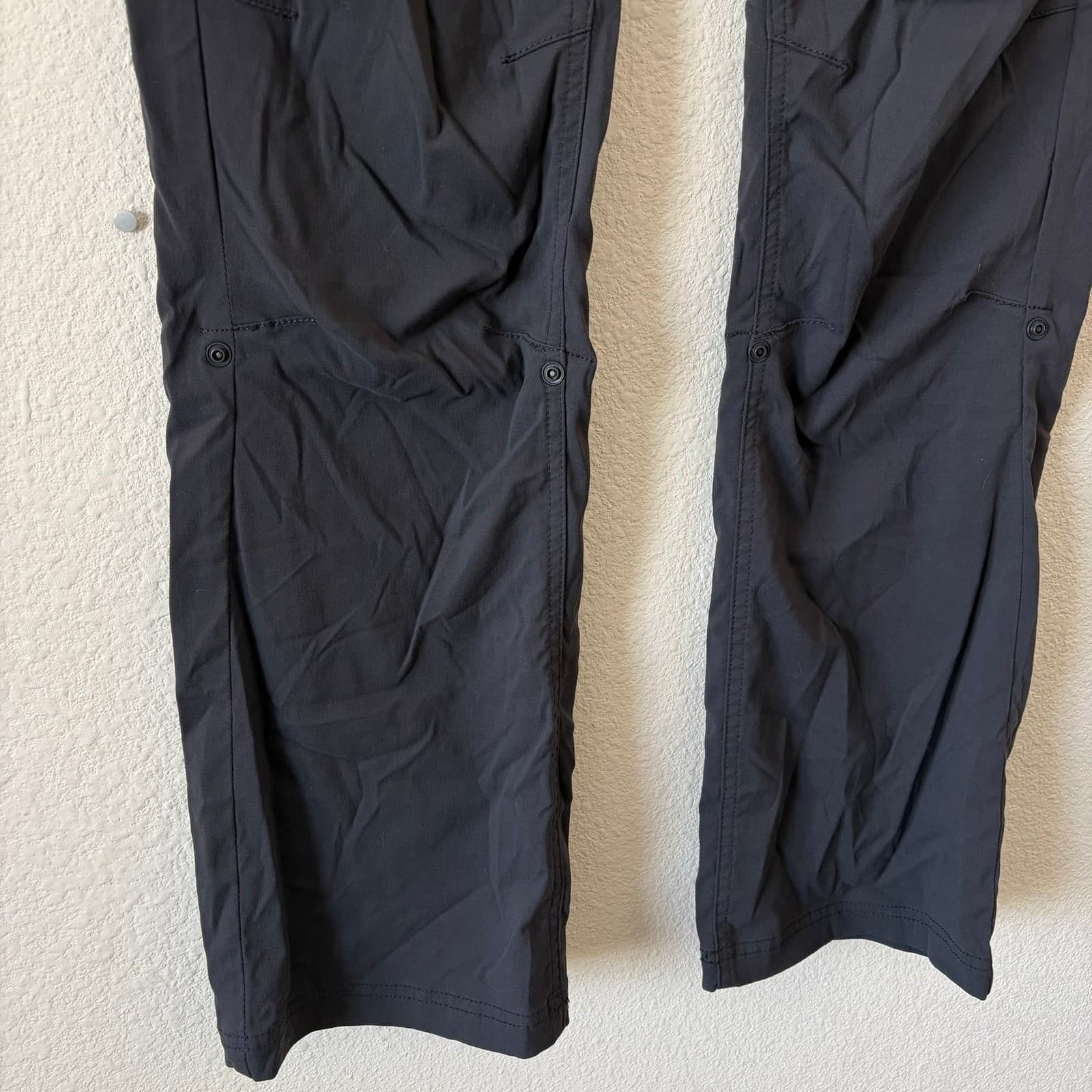 Prana Halle Hiking Pants Women 6 Grey Convertible Roll Up Stretch Zion W4HARG113 - Thumbnail 2
