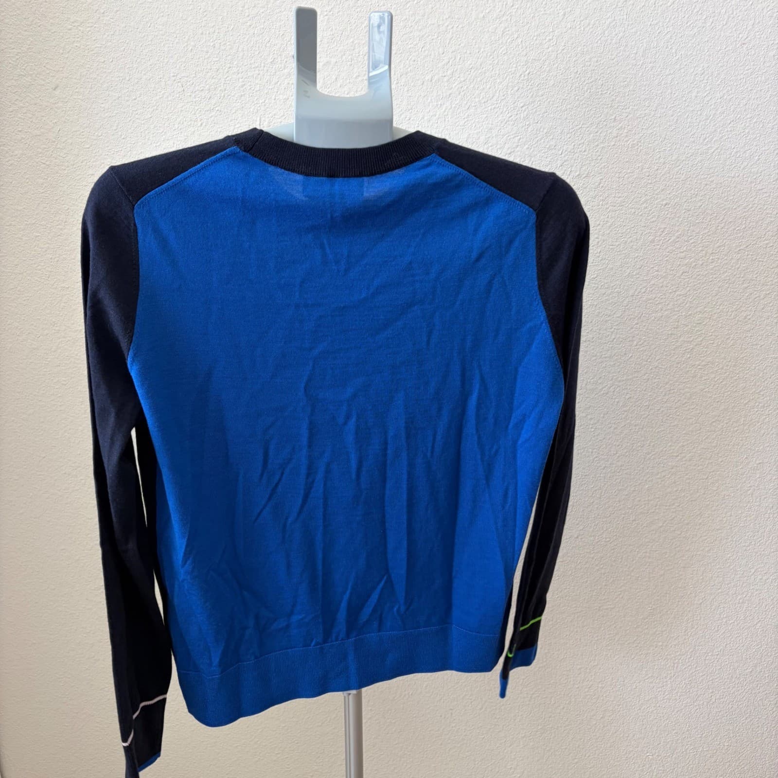 G/FORE Happy G's Merino Wool Sweater Men's Large Navy Blue Golf Pullover - Thumbnail 2
