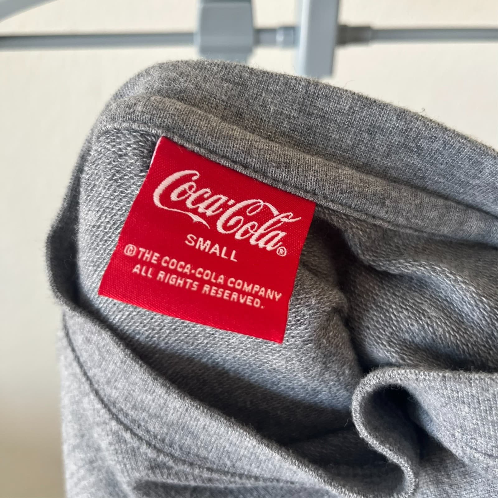 Coca-Cola Sweatshirt Men's Small Greyscale Logo Crew Pullover Monochrome Coke - Thumbnail 4