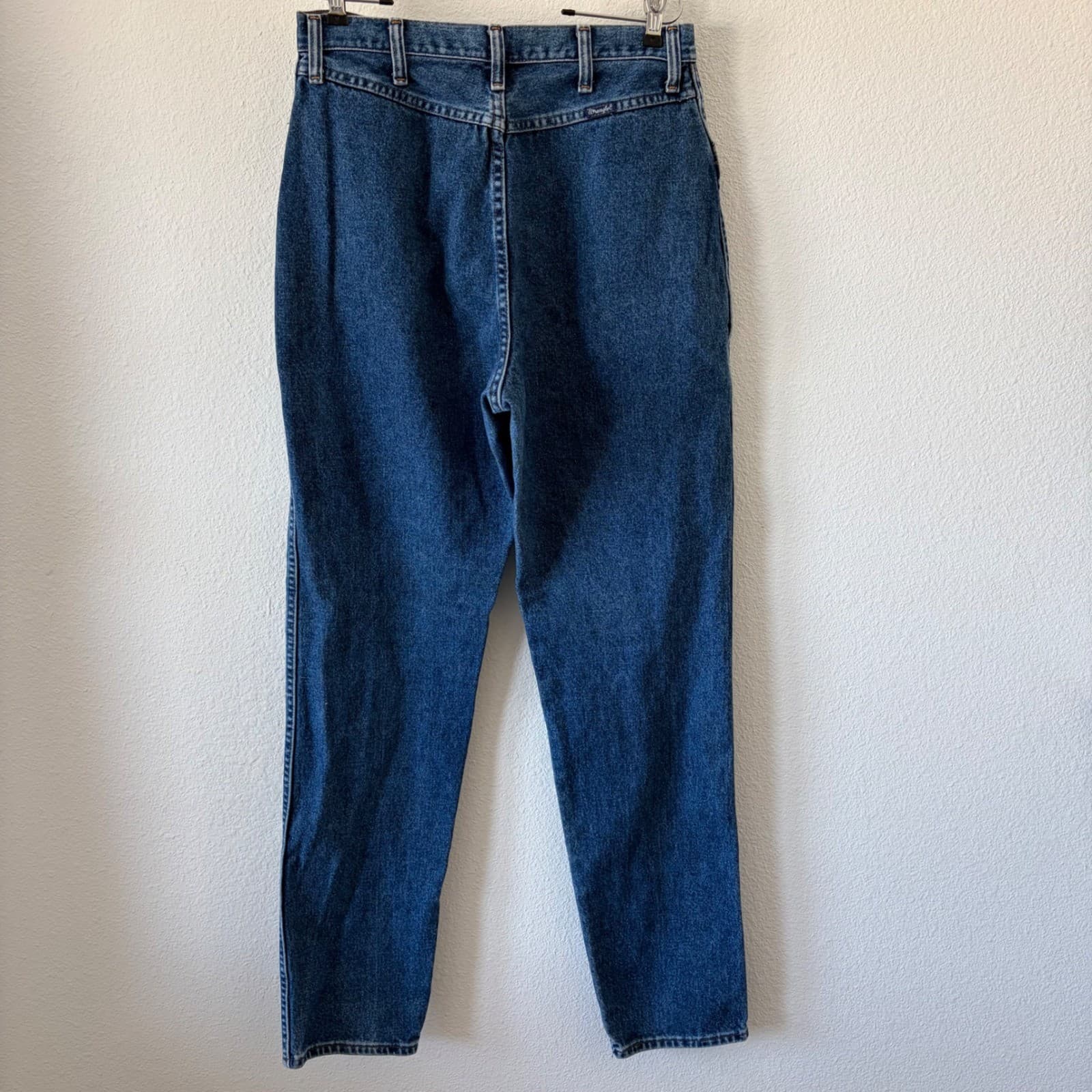Wrangler Vintage Bare Back High Waisted Jeans Medium Wash Made in USA 13/14 x 34 - Thumbnail 3