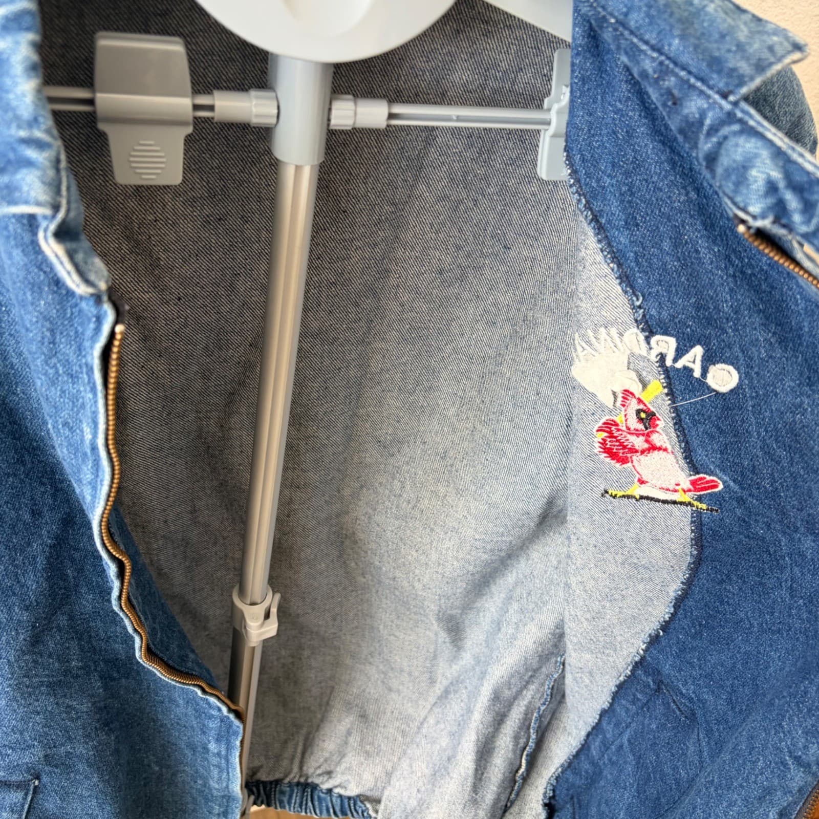 Chalk Line Denim Jacket Mens Medium Blue St Louis Cardinals Vintage MLB 90s USA - Thumbnail 6
