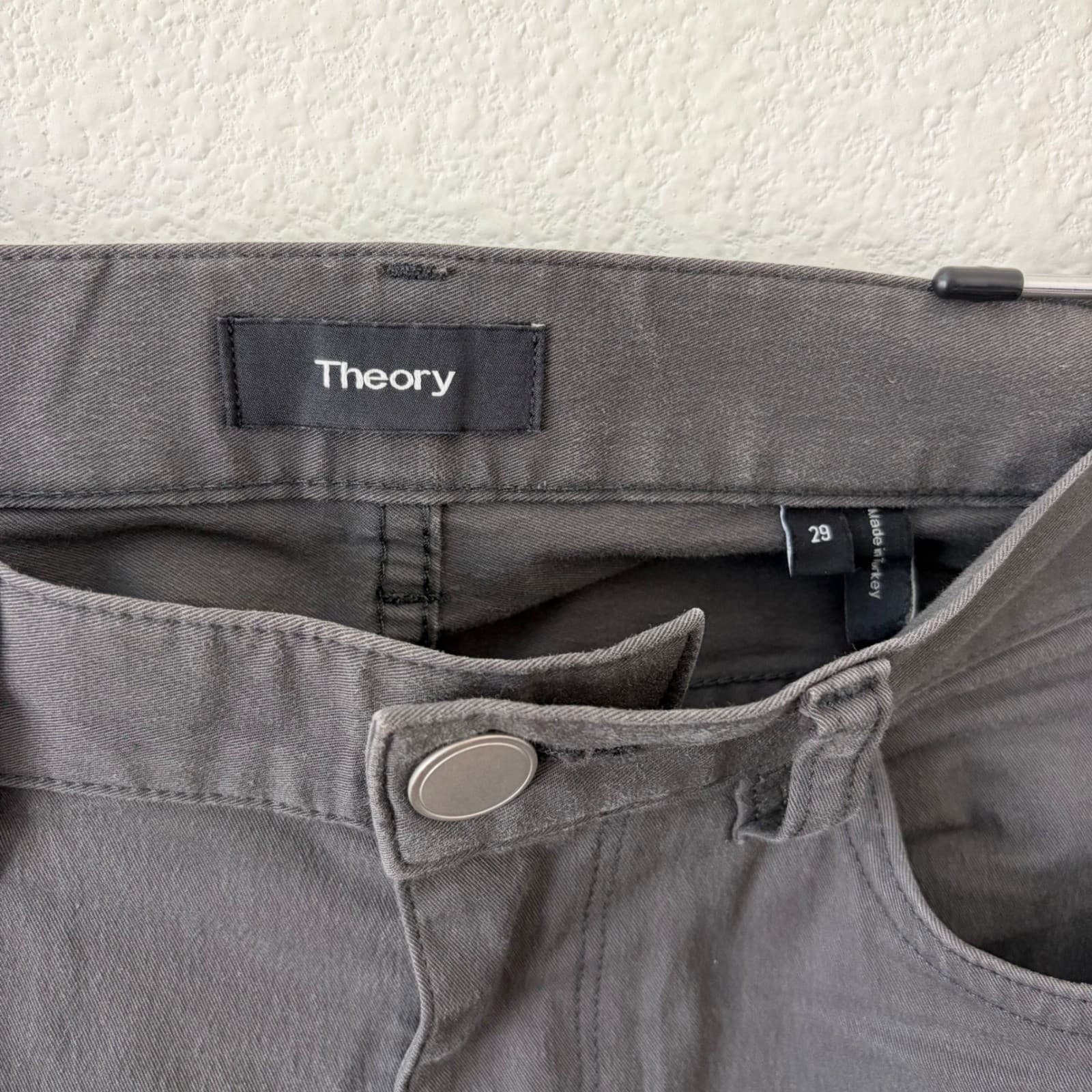 Theory Haydin JE N Z Stretch Twill Pants Mens 29 Grey Slim Straight 5 Pocket - Thumbnail 3