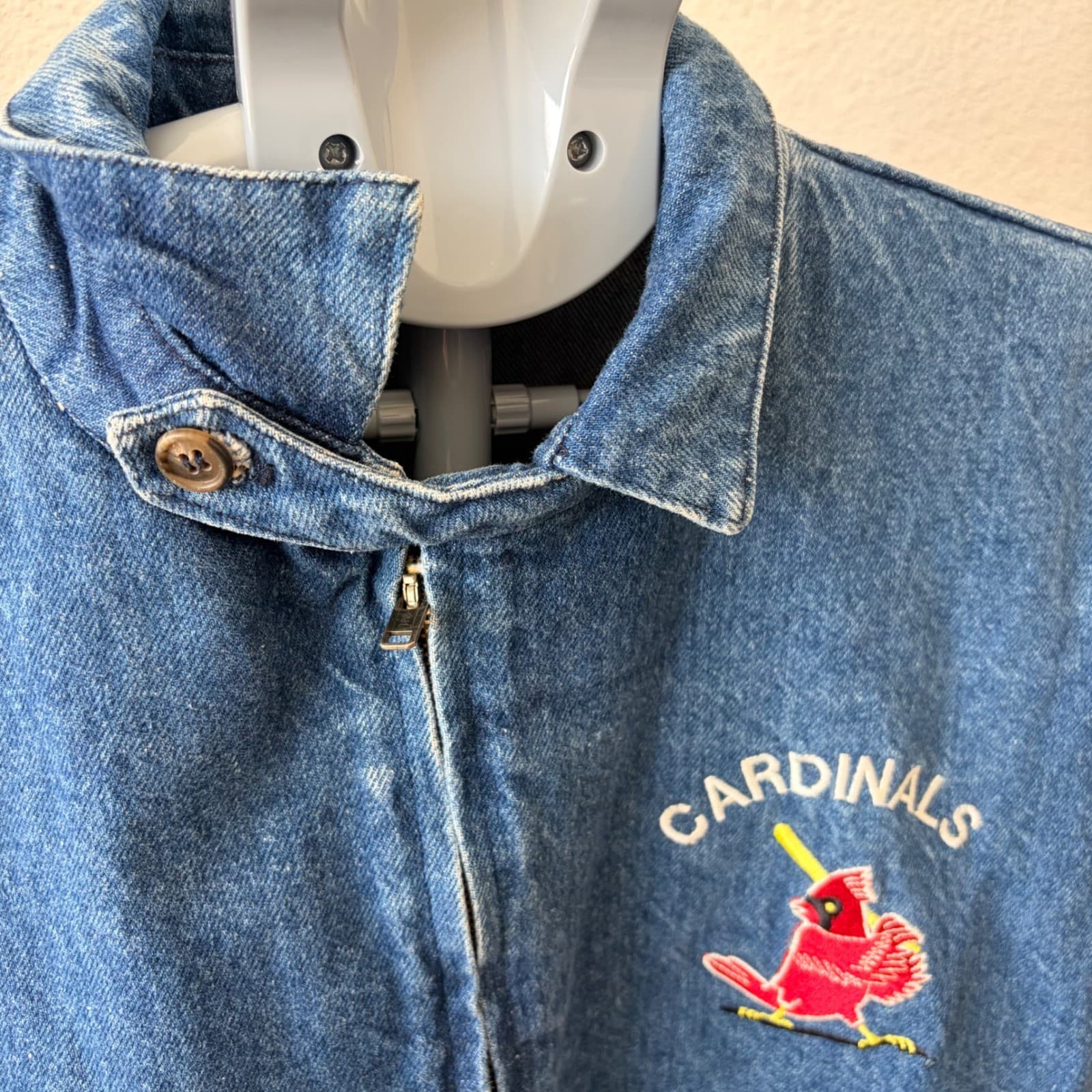 Chalk Line Denim Jacket Mens Medium Blue St Louis Cardinals Vintage MLB 90s USA - Thumbnail 5