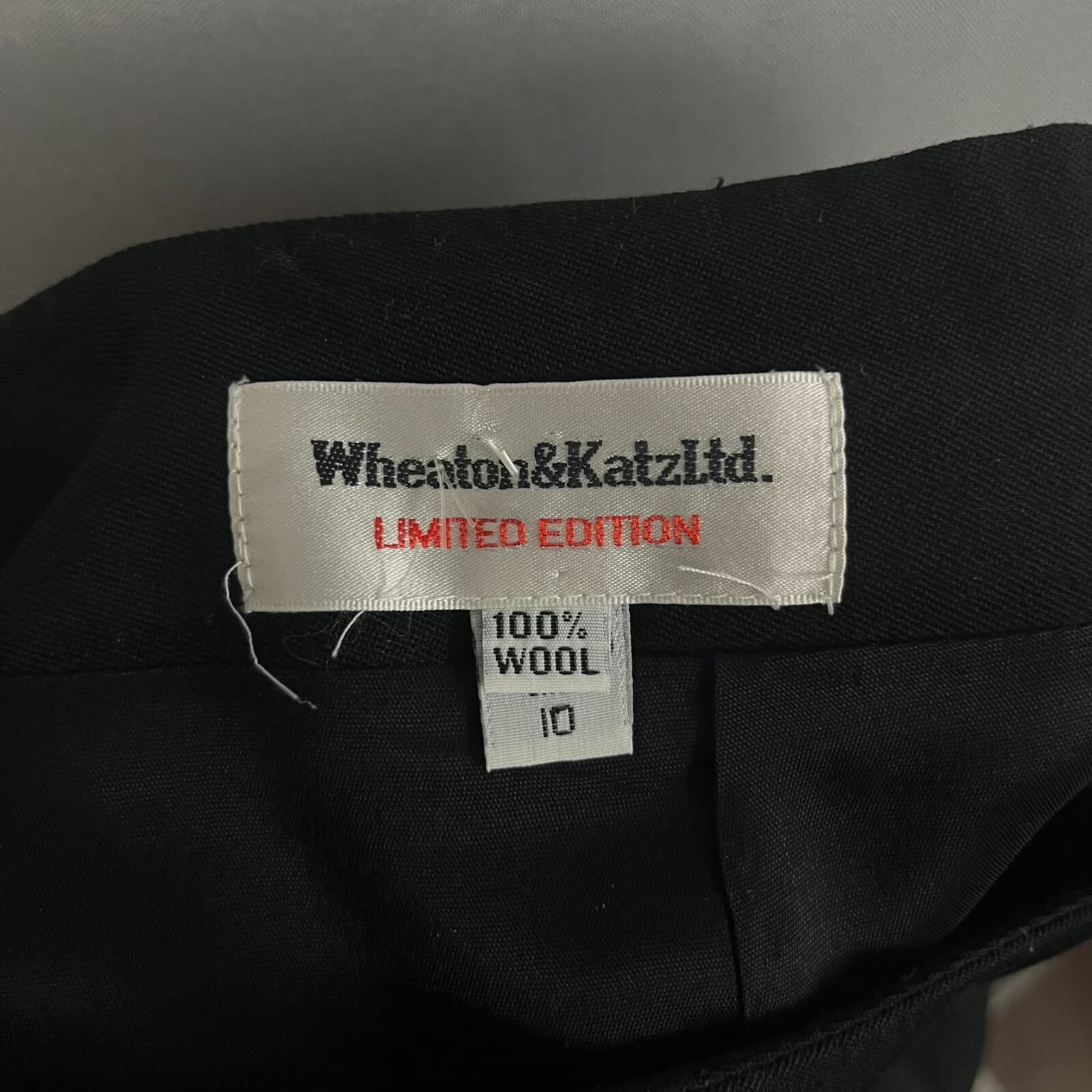 Wheaton & Katz Long Pencil Skirt Womens 10 Black 100% Wool Lined Office Career - Thumbnail 4