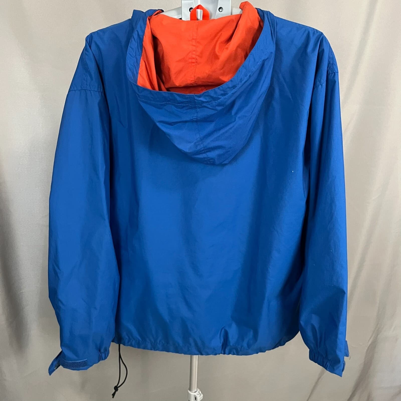 Vintage Gap Anorak Jacket Mens Medium Blue Nylon Pockets Hooded Lined Half Zip - Thumbnail 4
