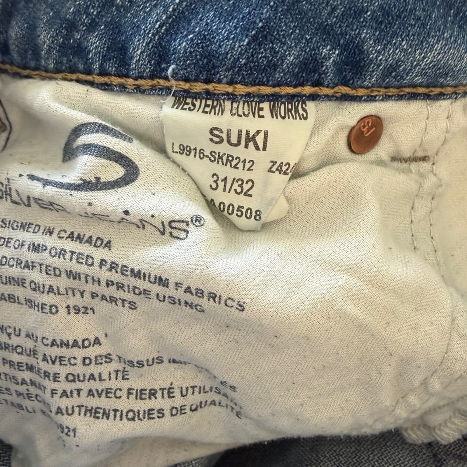 Silver Jeans Suki Mid Rise Bootcut Blue Denim Jeans Low Rise Size 31/32 Y2K Vtg - Thumbnail 10