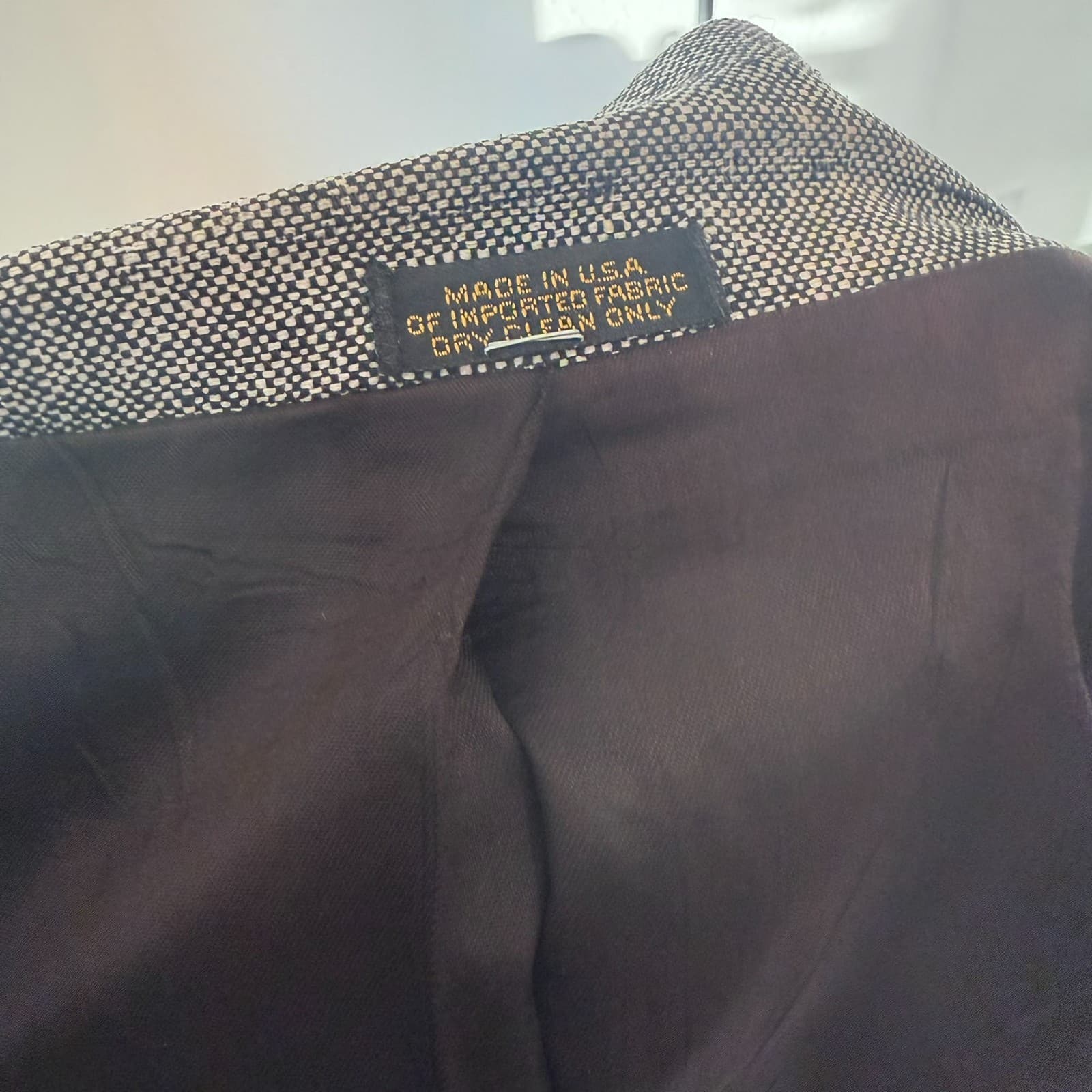 Vtg Robert Stock Blazer Jacket Mens 41R Gray Notch Lapel Single Breasted Formal - Thumbnail 6